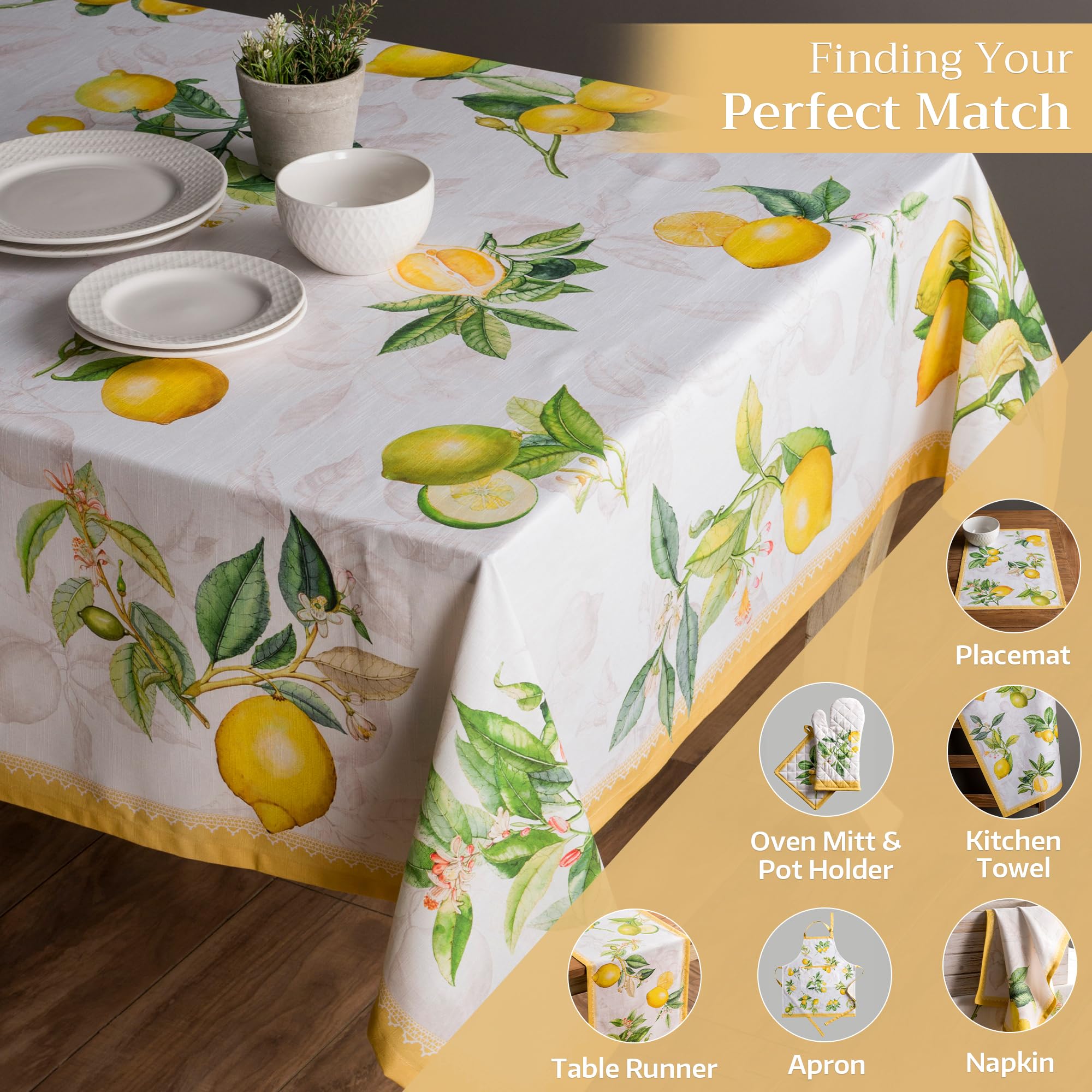 Maison d Hermine Table Cloth Rectangle Table 100% Cotton 70 x 90 Inches Tablecloth Reusable Decorative for Dining Room, Farmhou