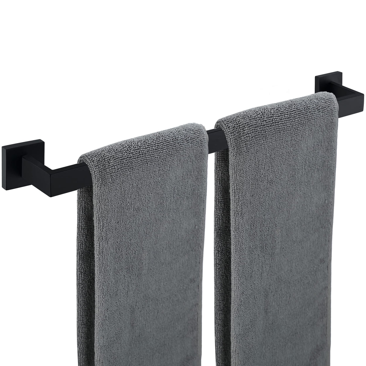 Nolimas Matte Black Bath Towel Bar Single Bars Towel Rack Rod Classic Wall Mounted Stainless Steel Bathroom Towel Bar Toilet Kit