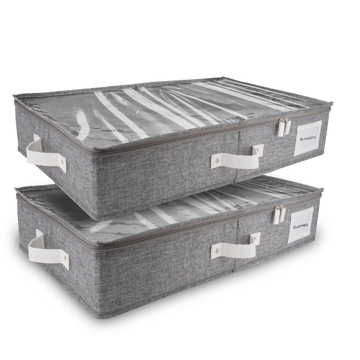 HOMELUX THEORY Under Bed Storage Containers, 23.5x12.5x5 Clothes & Shoe Organizer Underbed Storage Box Drawer W/Lid for Home & B
