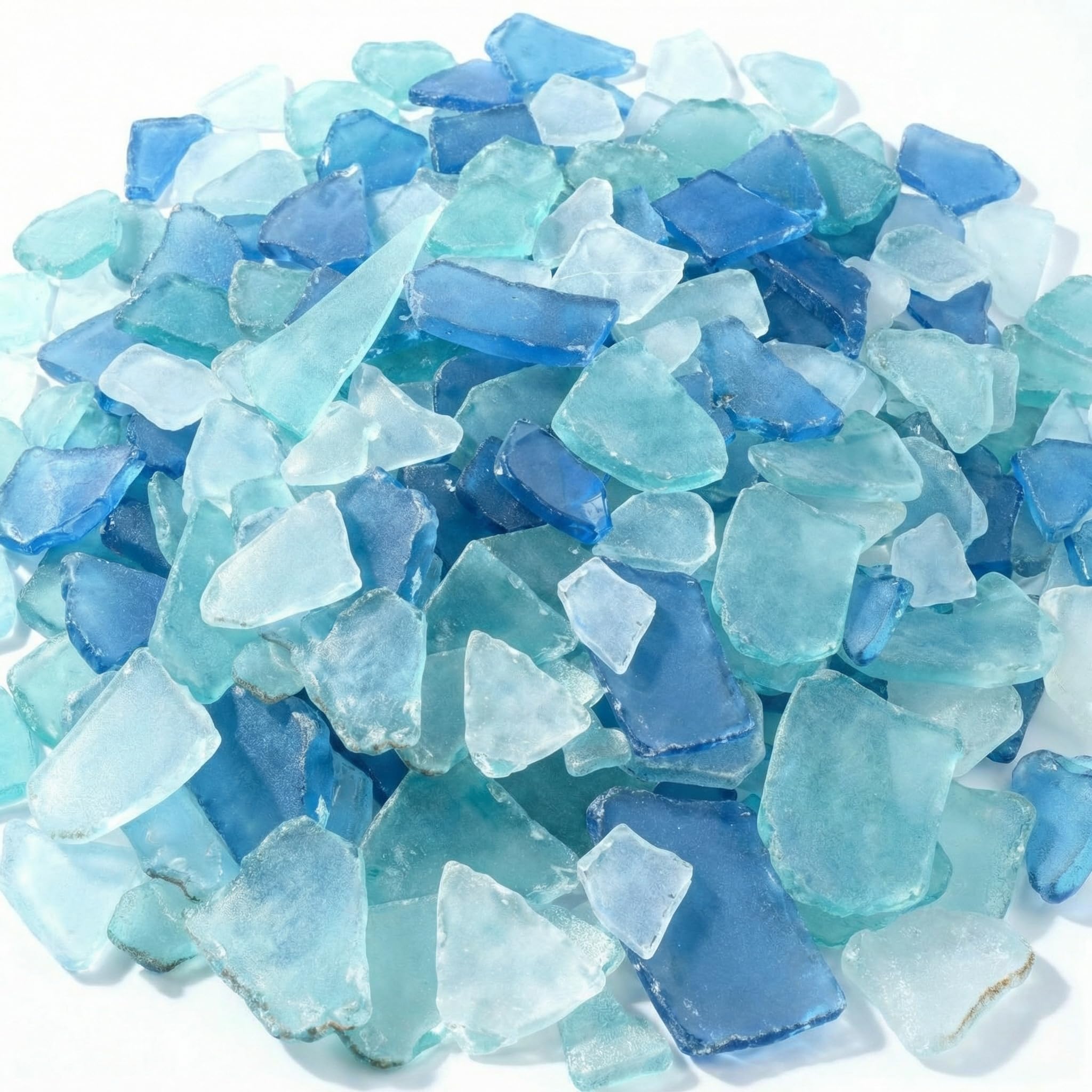 Jetec 36 oz Sea Glass for Crafts Pieces Seaglass Decor Flat Frosted Sea Glass Ornaments Vase Filler Crushed for Beach Wedding Pa