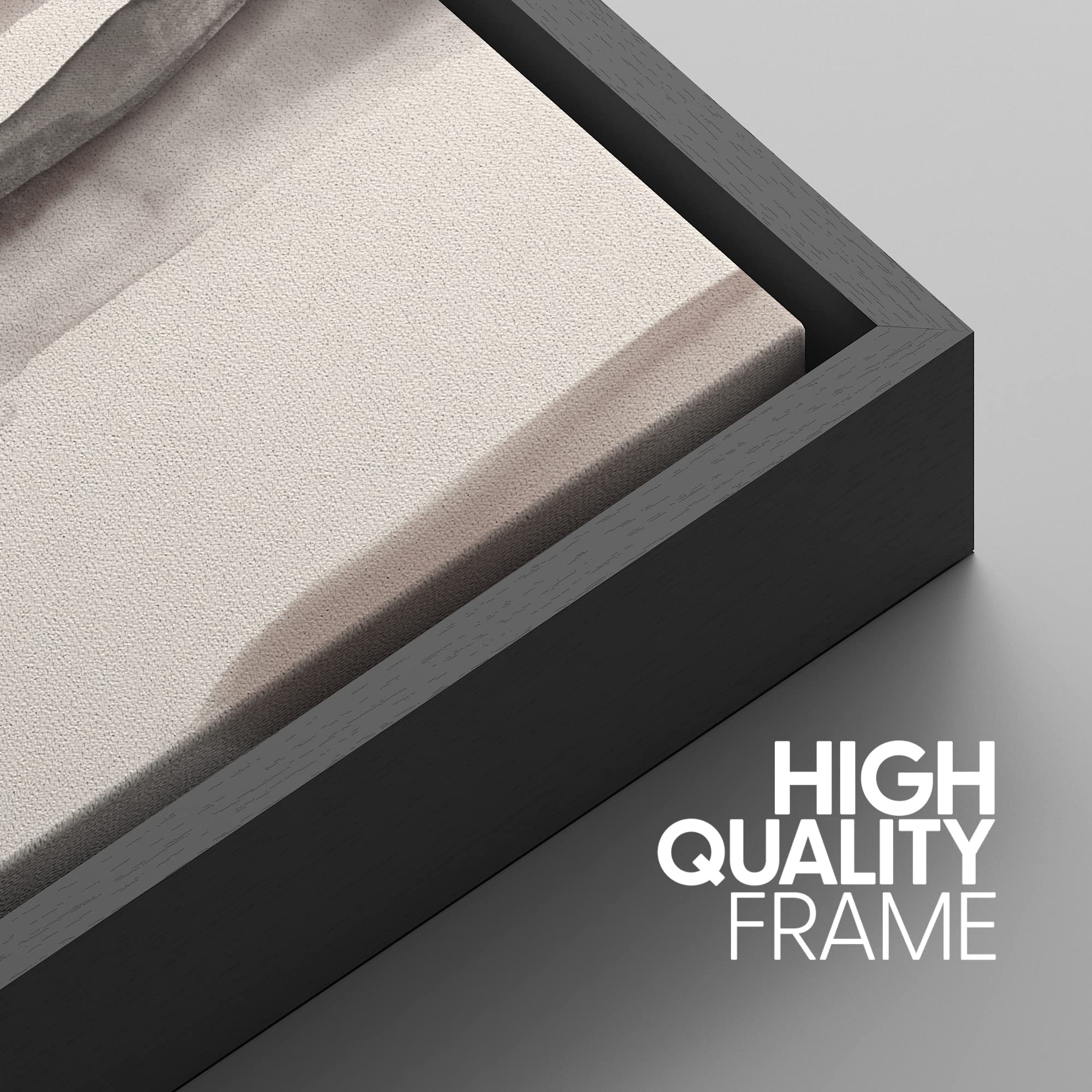 Signwin Framed Canvas Print Wall Art Set Dark Pastel Misty Mountain Range Nature Wilderness Illustrations Modern Art Decorative