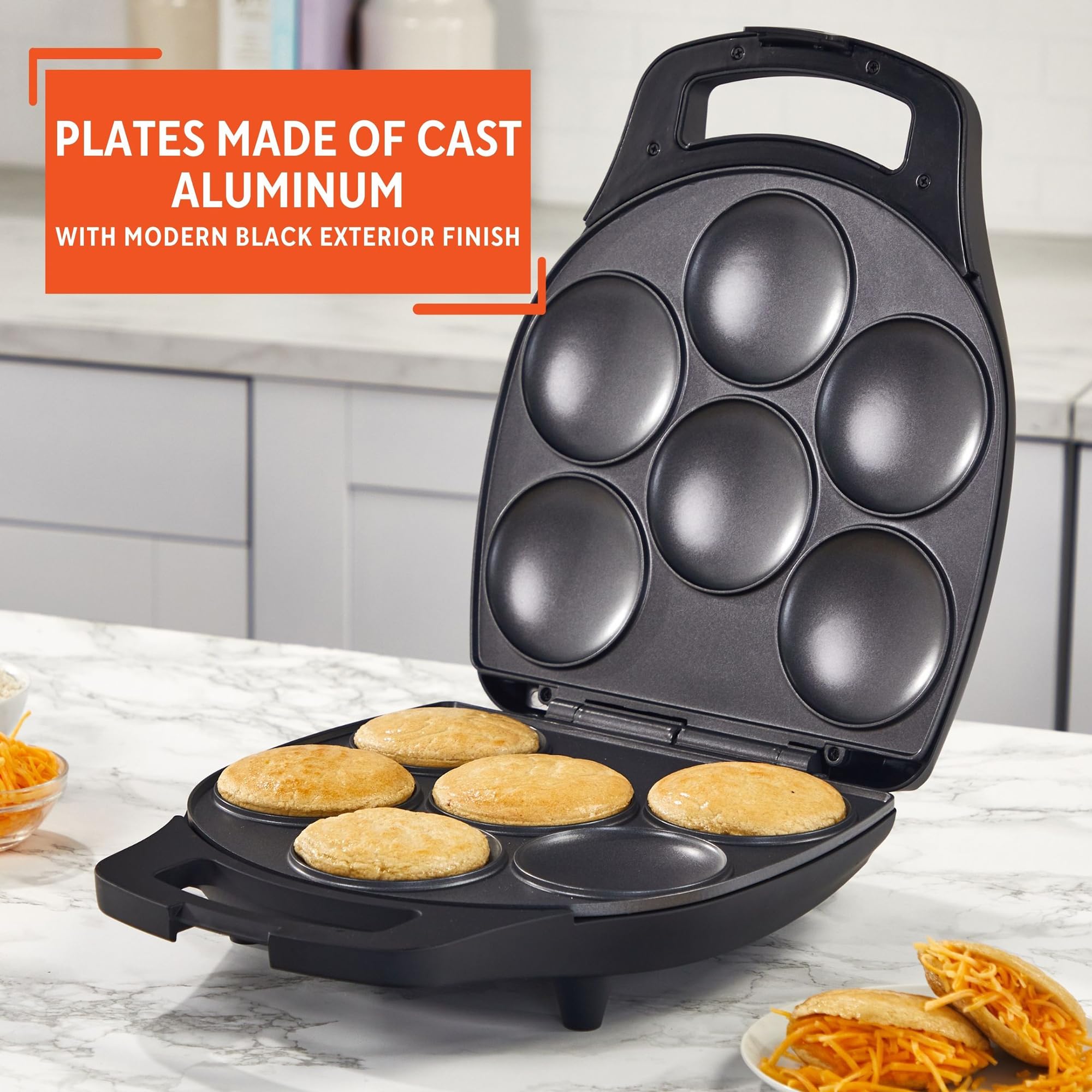 Imusa Gau-80300Us 6 Slot Electric Arepa Maker With Nonstick Surface (1,200-Watts), White