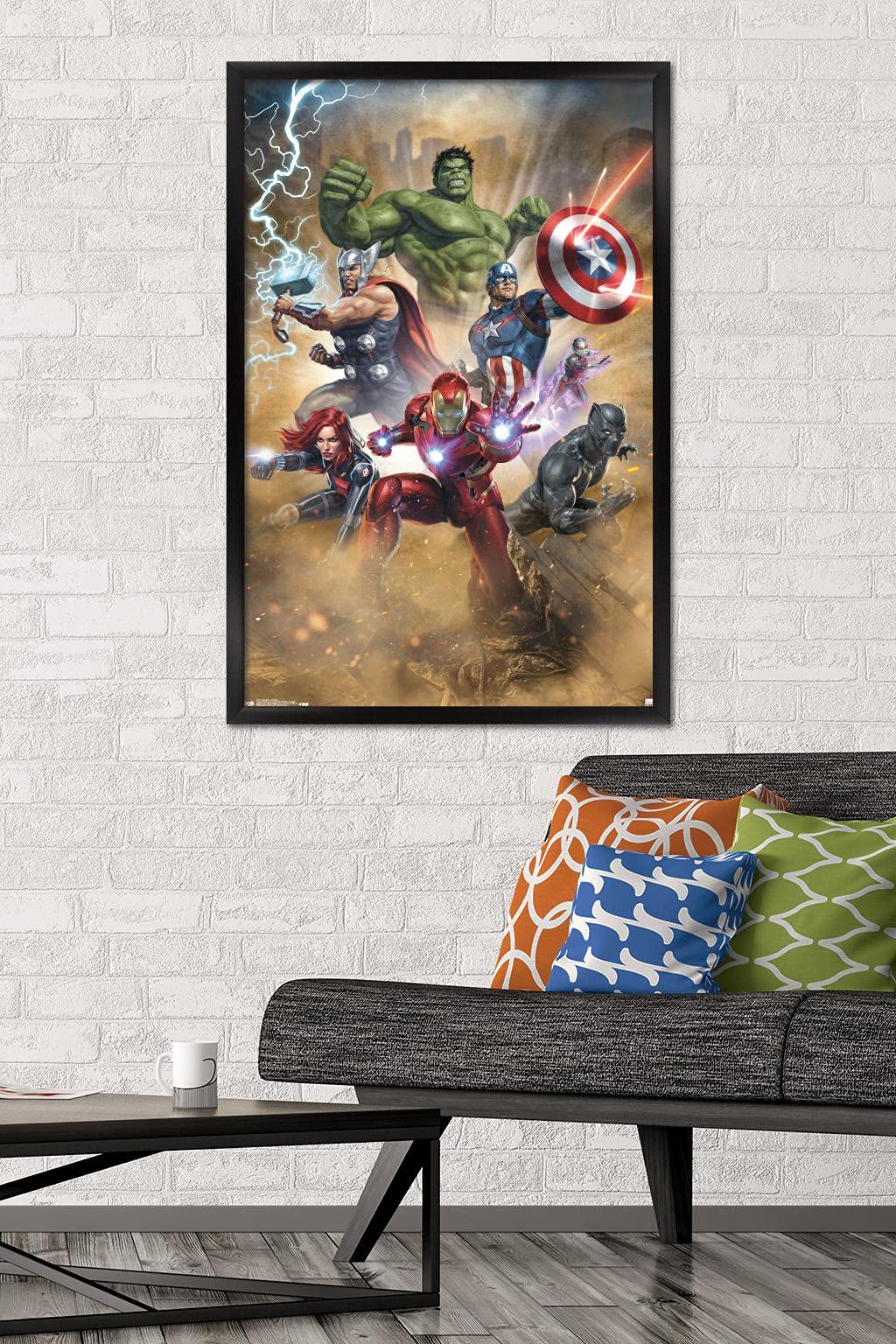 Trends International Marvel Cinematic Universe - Avengers - Fantastic Wall Poster, 22.375'' X 34'', Black Framed Version