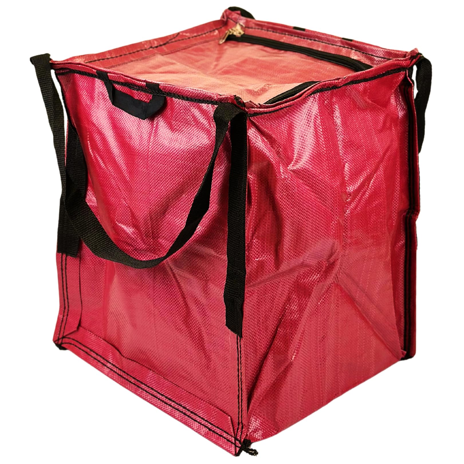 DURASACK Heavy Duty Storage Tote Bag with Zipper Top 22Gallon Rugged Woven Polypropylene Moving Bag, Reusable SelfStanding Des