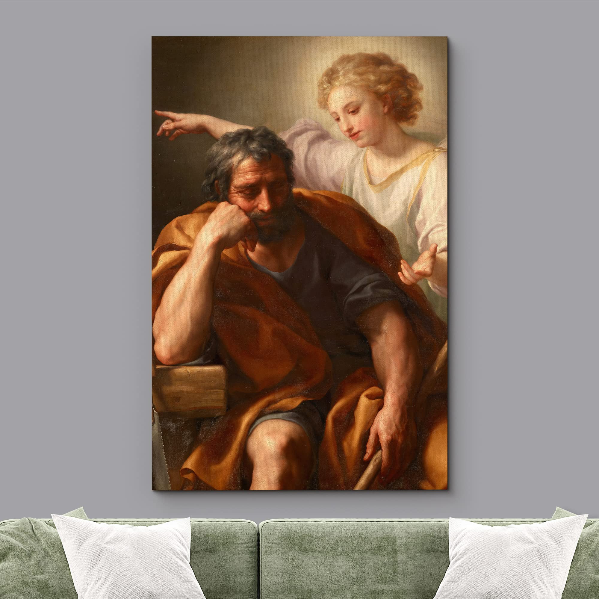 Wall26 Canvas Print Wall Art The Dream Of St. Joseph By Anton Mengs People Historic Illustrations Fine Art Traditional Scenic Co