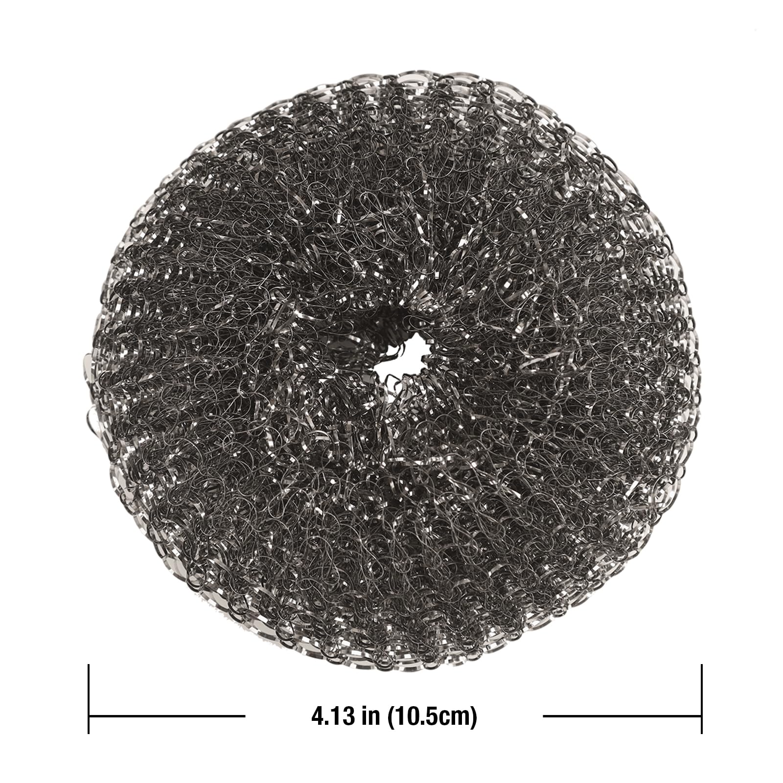 Heavy-Duty Stainless Steel Wool Barbecue Grill Cleaning Scrubber Pads, Replacement Steel Wool Brush Head For Grill Brush, 4 Pack