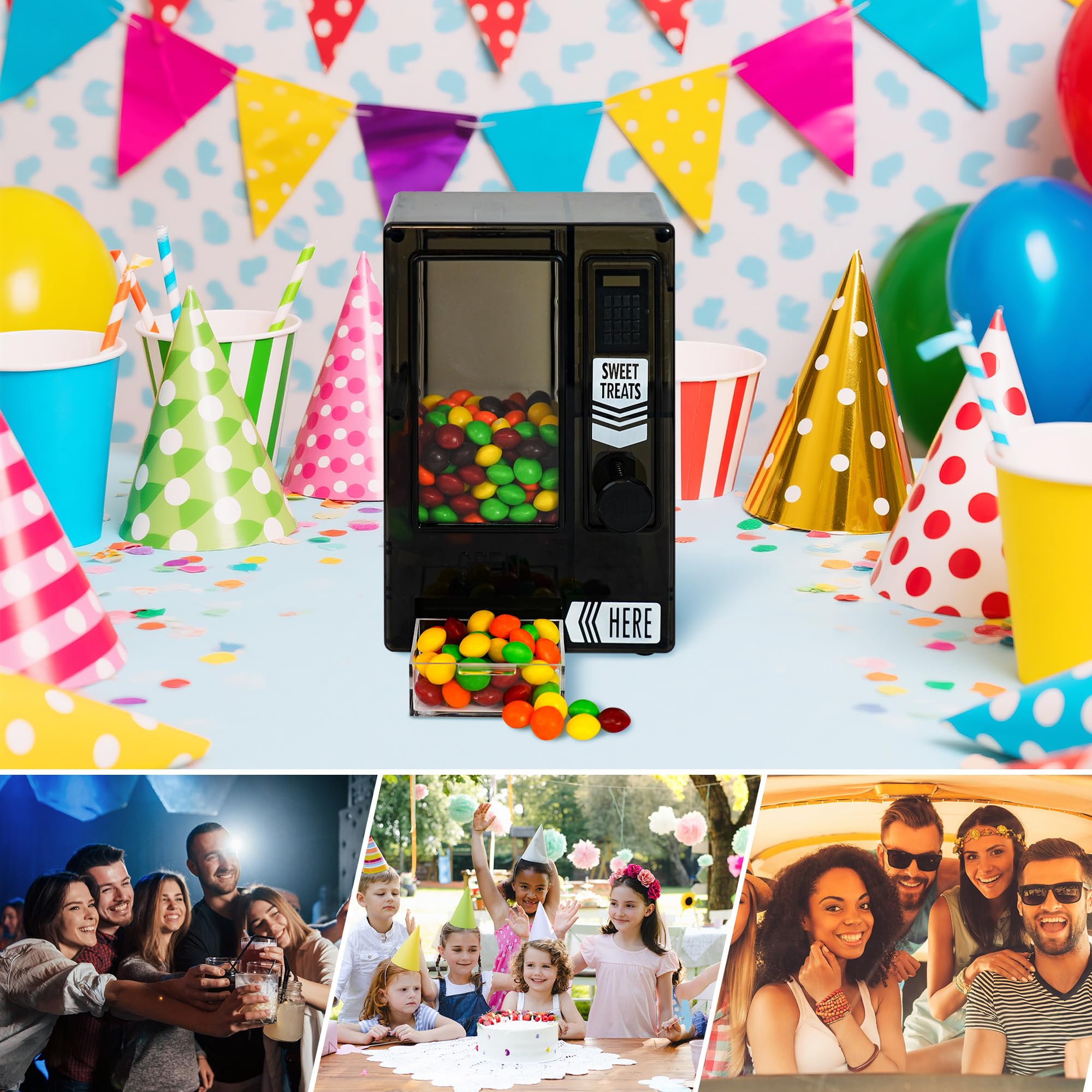 YOBRO Candy Dispenser, Cute Vending Machine for Desktop, Manual Candy Machine, Dispense Mini Candies, Birthday&Christmas Gift fo