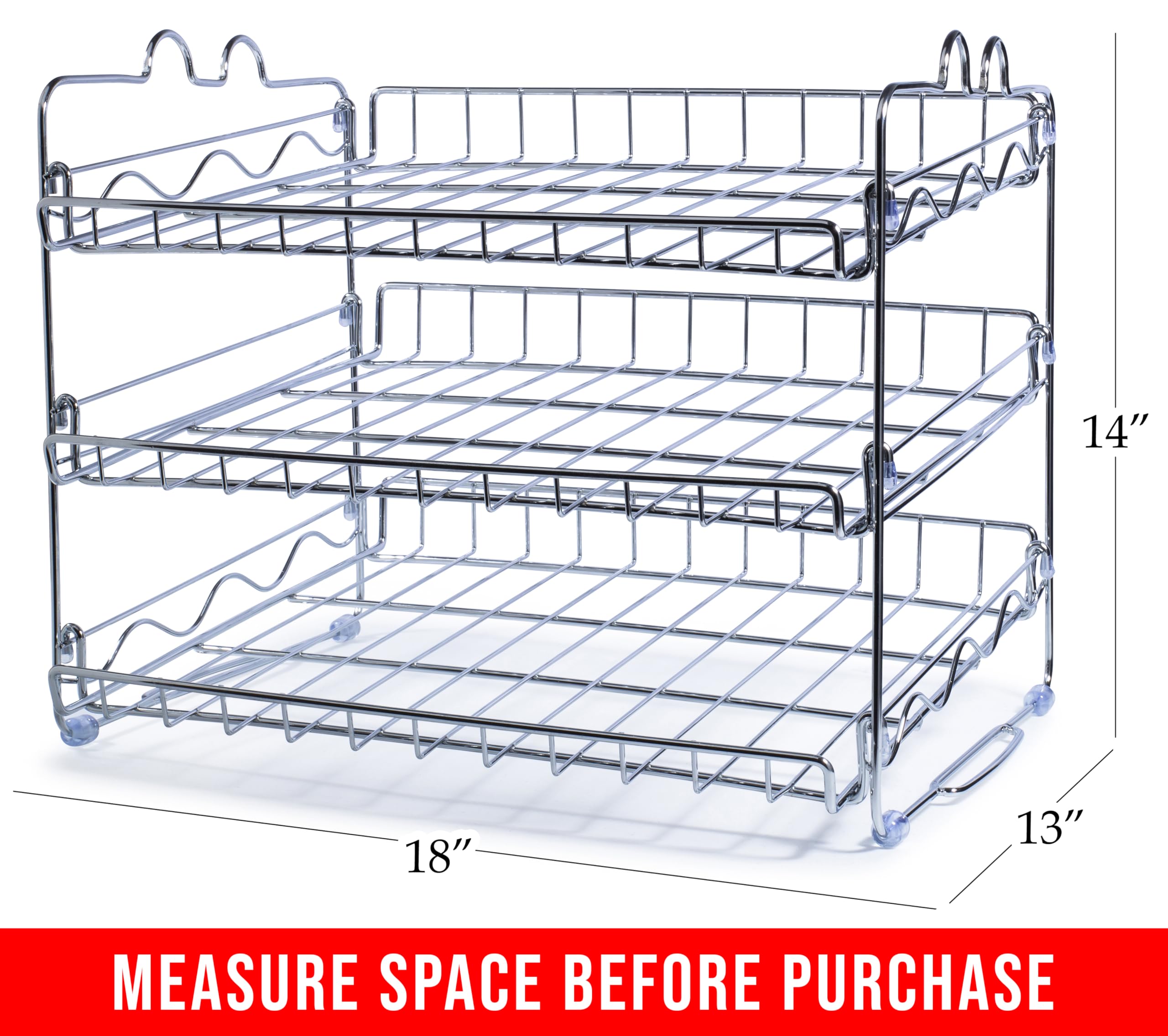 Chemar Can Organizer for Pantry - Stackable Can Rack for 36 Cans, Canned Food Storage, Pantry Shelf, Kitchen Cabinet or Counter