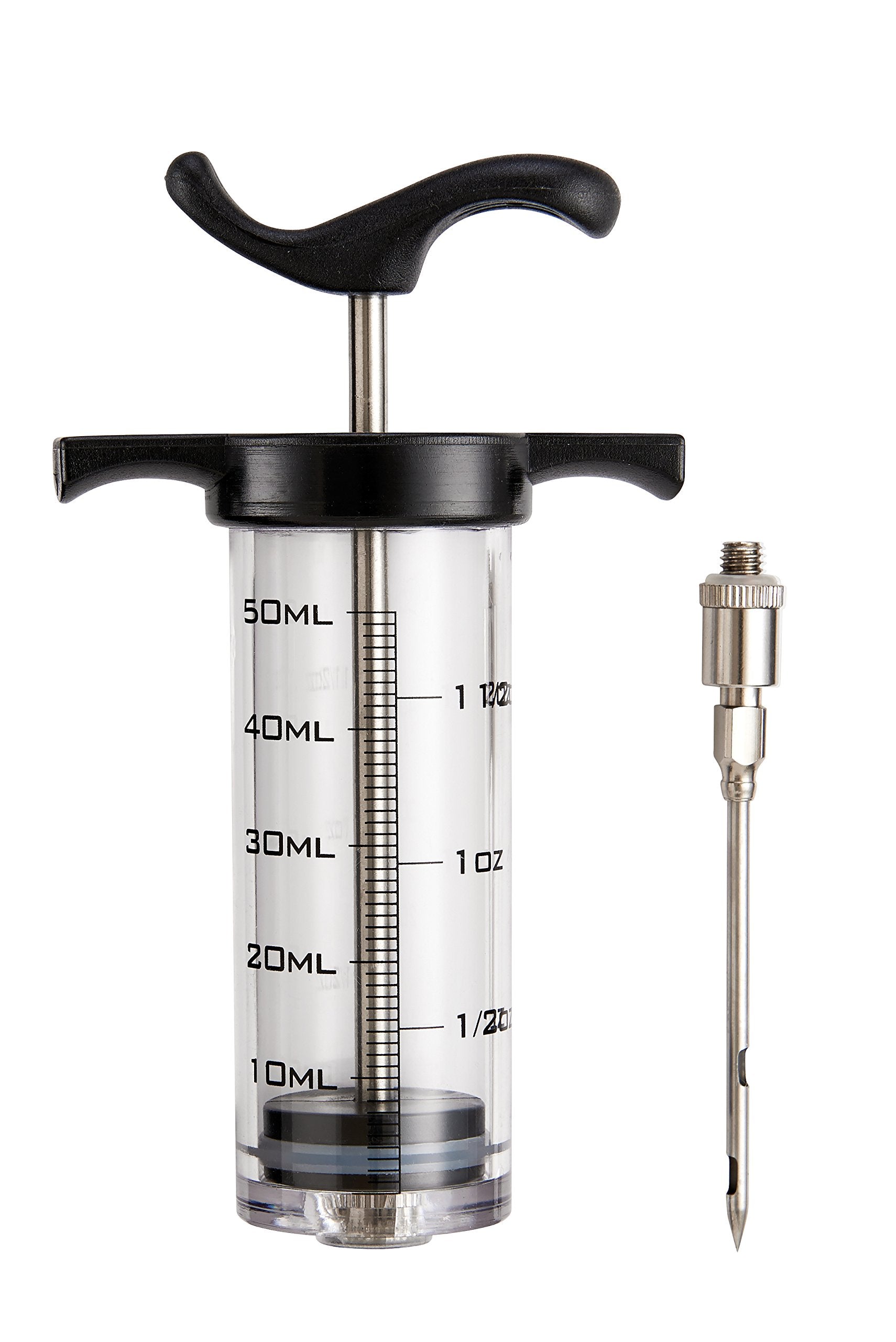 Hic Kitchen Roasting Meat Marinade Flavor Injector, 9-Inches X 3.25-Inches, 1.5-Ounce Capacity - Made With 18/8 Stainless Steel