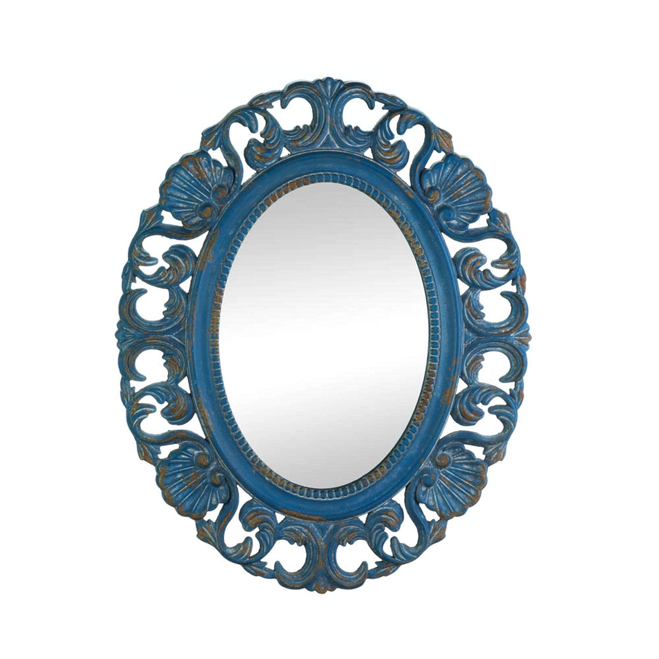 Accent Plus Vintage Belle Blue Mirror 17.25x0.5x21.25