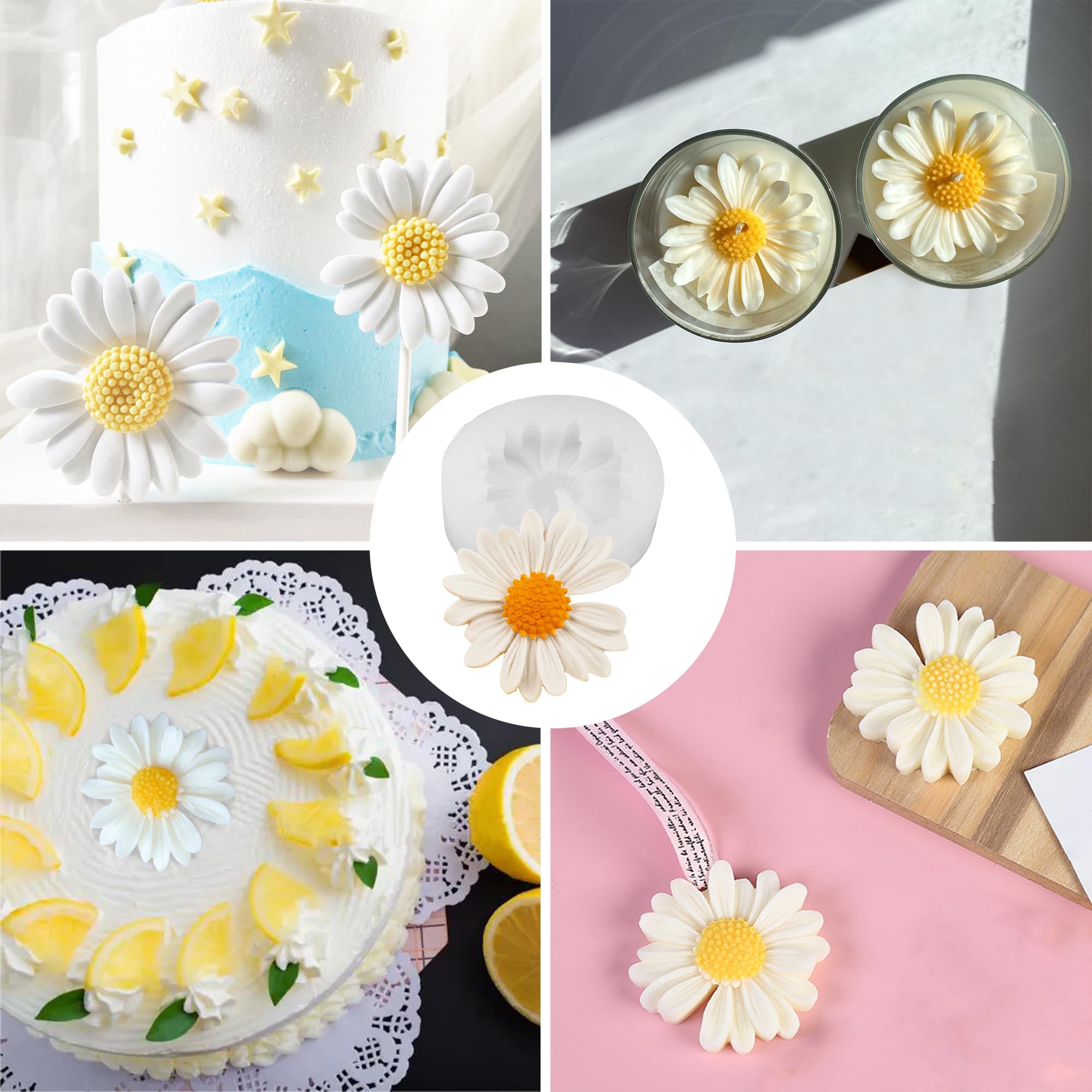 Flower Silicone Molds Daisy Fondant Mold Flower Silicone Fondant Mold Daisy Chrysanthemum Mould Flower Silicone Fondant Molds Fo