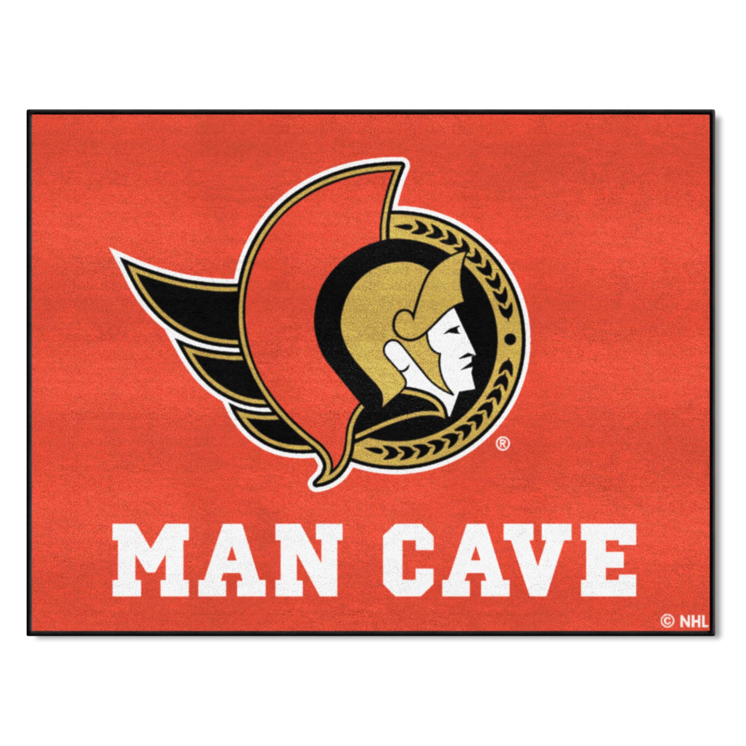 FANMATS 14465 NHL - Ottawa Senators All-Star Mat - Man Cave | Red | 33.75x42.5 | Senator Head Primary Logo