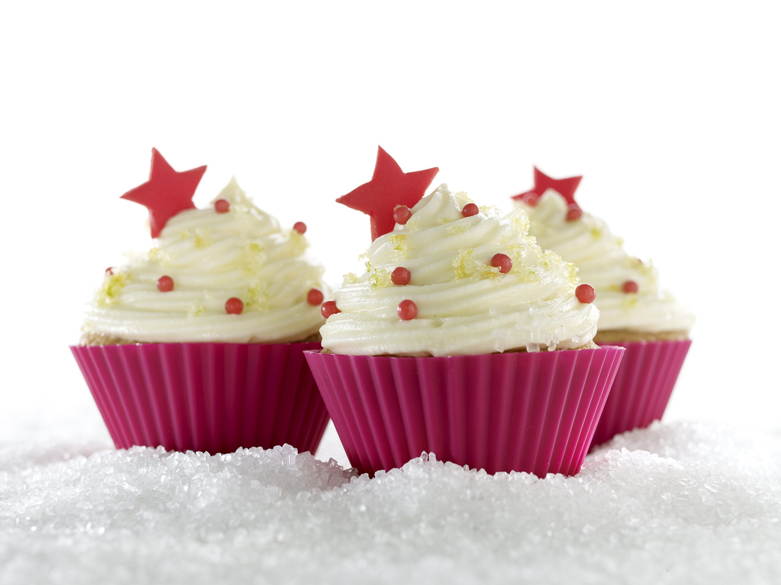Lekue Red Silicone 6-Cup Muffin Mold