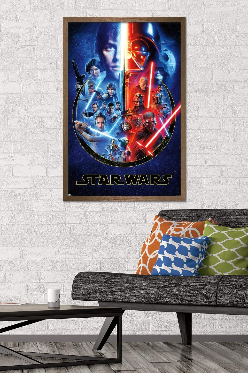 Trends International Star Wars - Skywalker Saga Wall Poster, 22.375'' X 34'', Bronze Framed Version