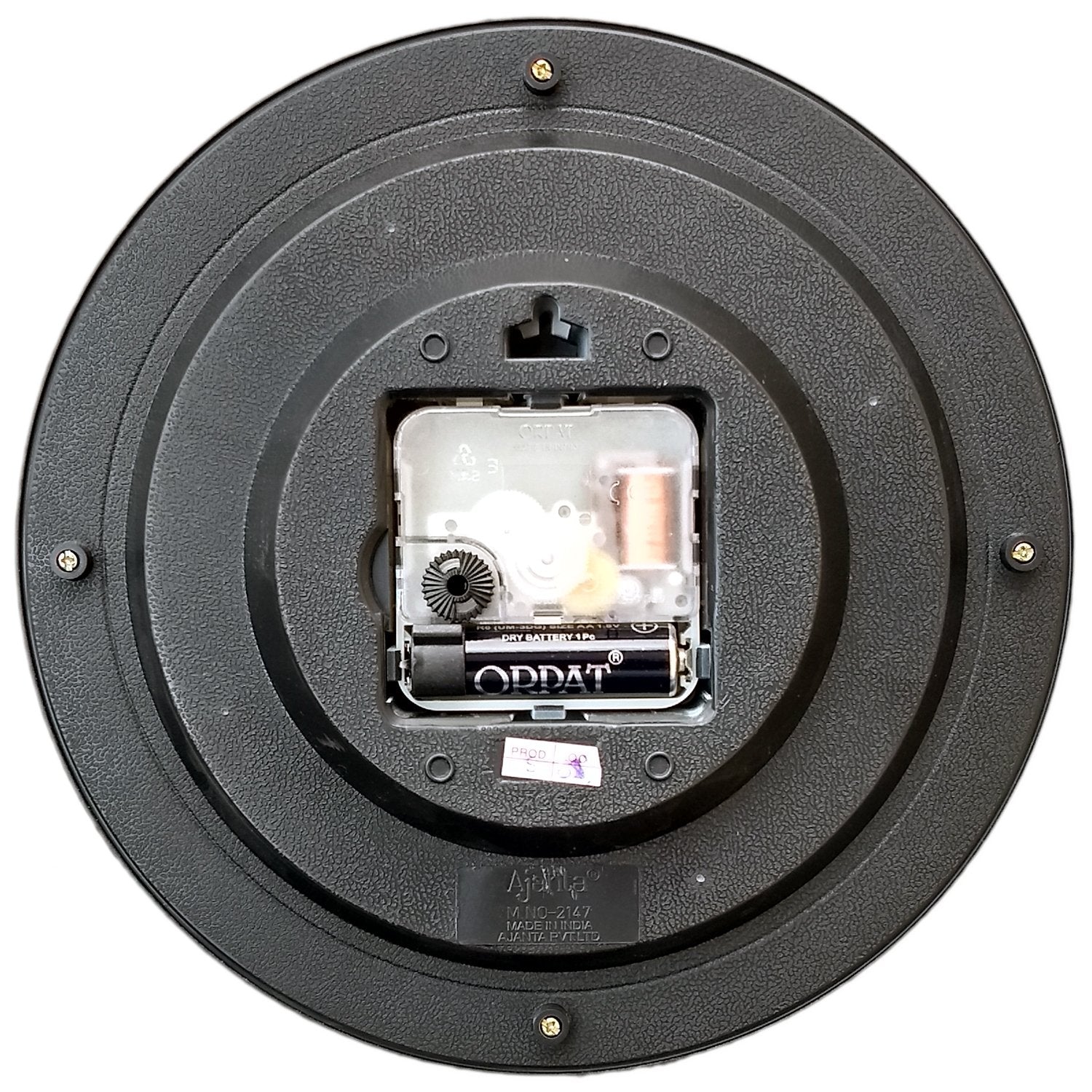 Ajanta Plastic Abstract Round Motion Analog Clock (20.5 X 20.5 X 3.5 Cm, Orange)