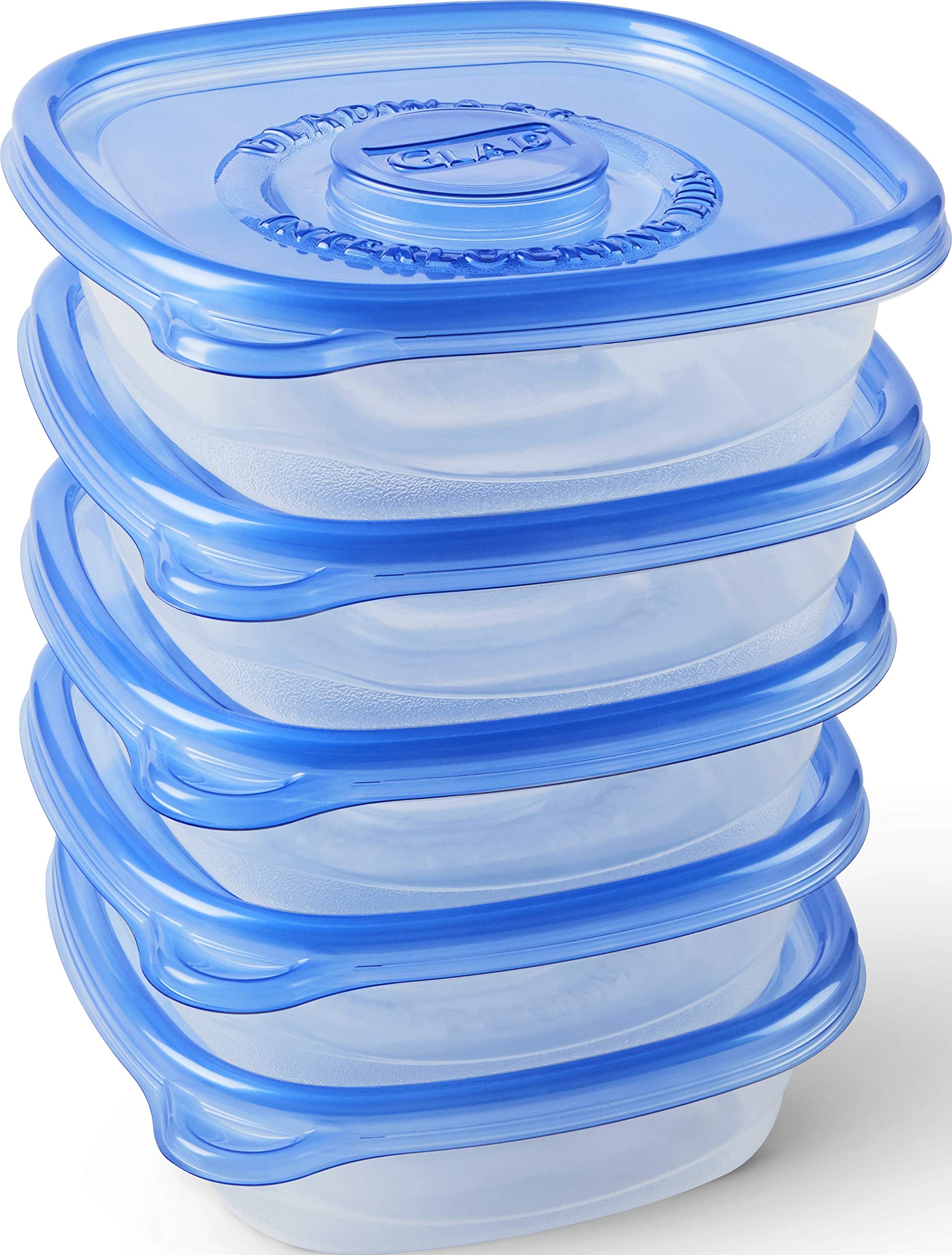 Glad Gladware Entr  E Food Storage Containers Lock Tight Seal | Bpa Free | Medium Square Plastic Containers Hold Up To 25 Ounces