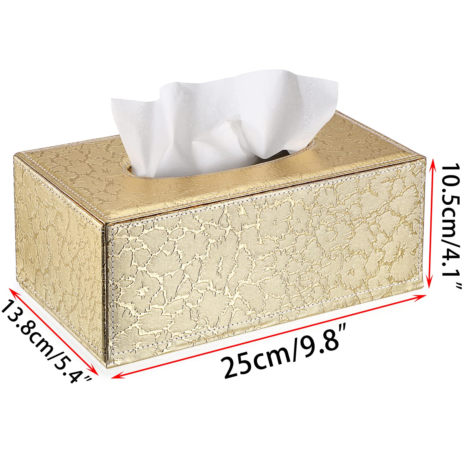 Sumnacon Rectangular Tissue Box Cover - Stylish Tissue Box Holder With Magnetic Bottom, Decorative Tissue Box For Vanity Dresser