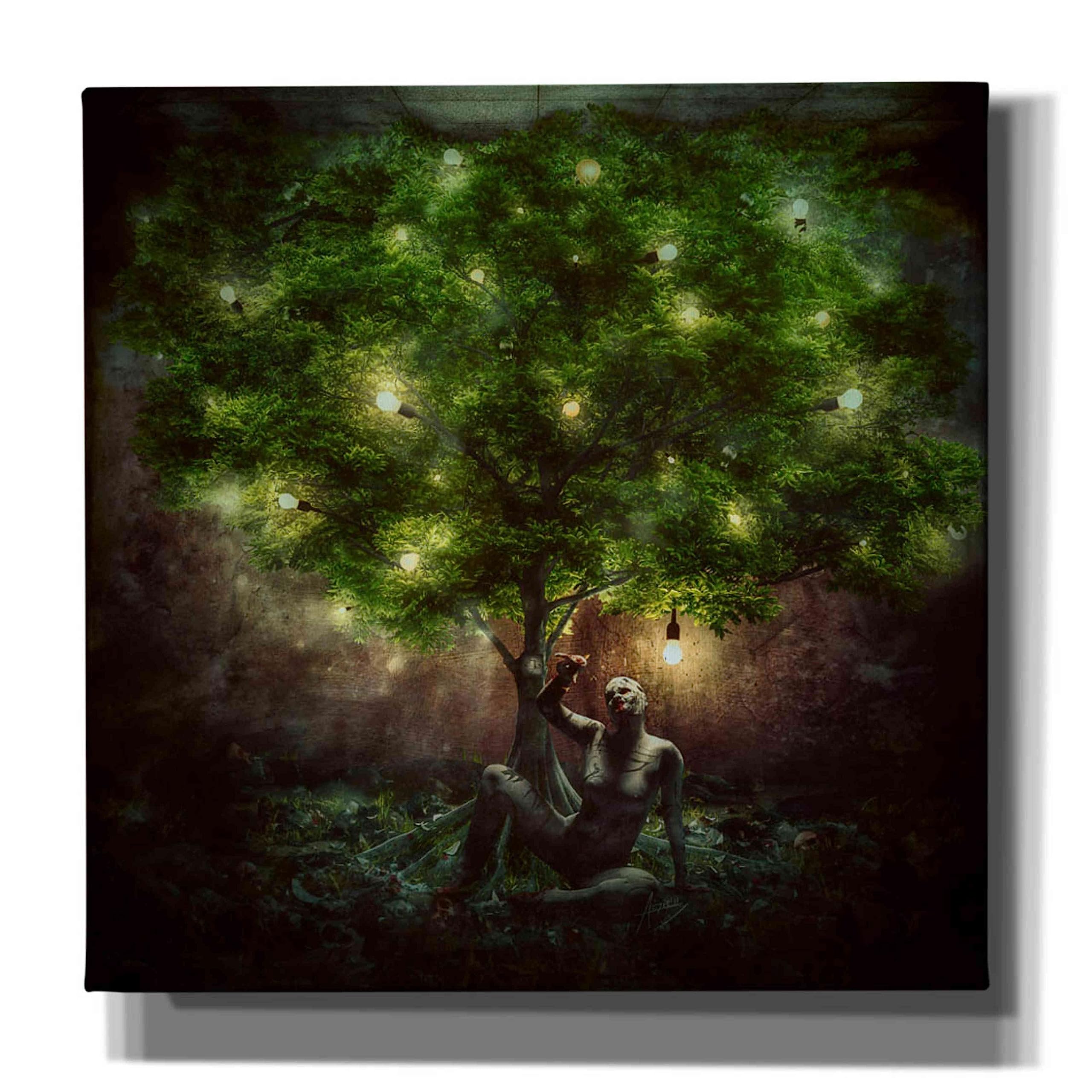 Cortesi Home 'Dear Darkness' By Mario Sanchez Nevado, Canvas Wall Art, 12''X12''
