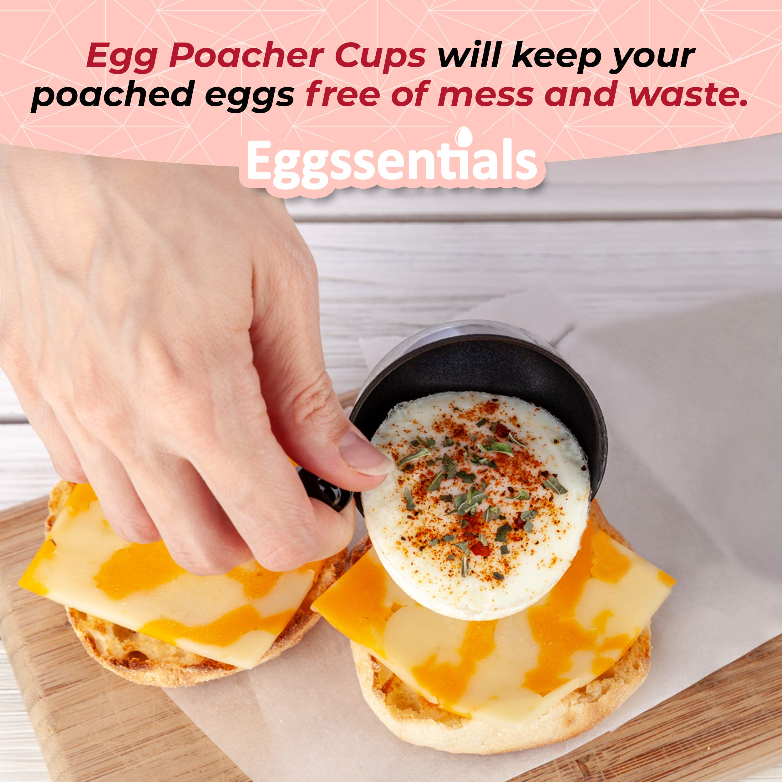 Eggssentials Egg Poacher Replacement Spare Stainless Steel 68Mm In Diameter Anti-Stick Pfoa Free Individual Removable Poaching C