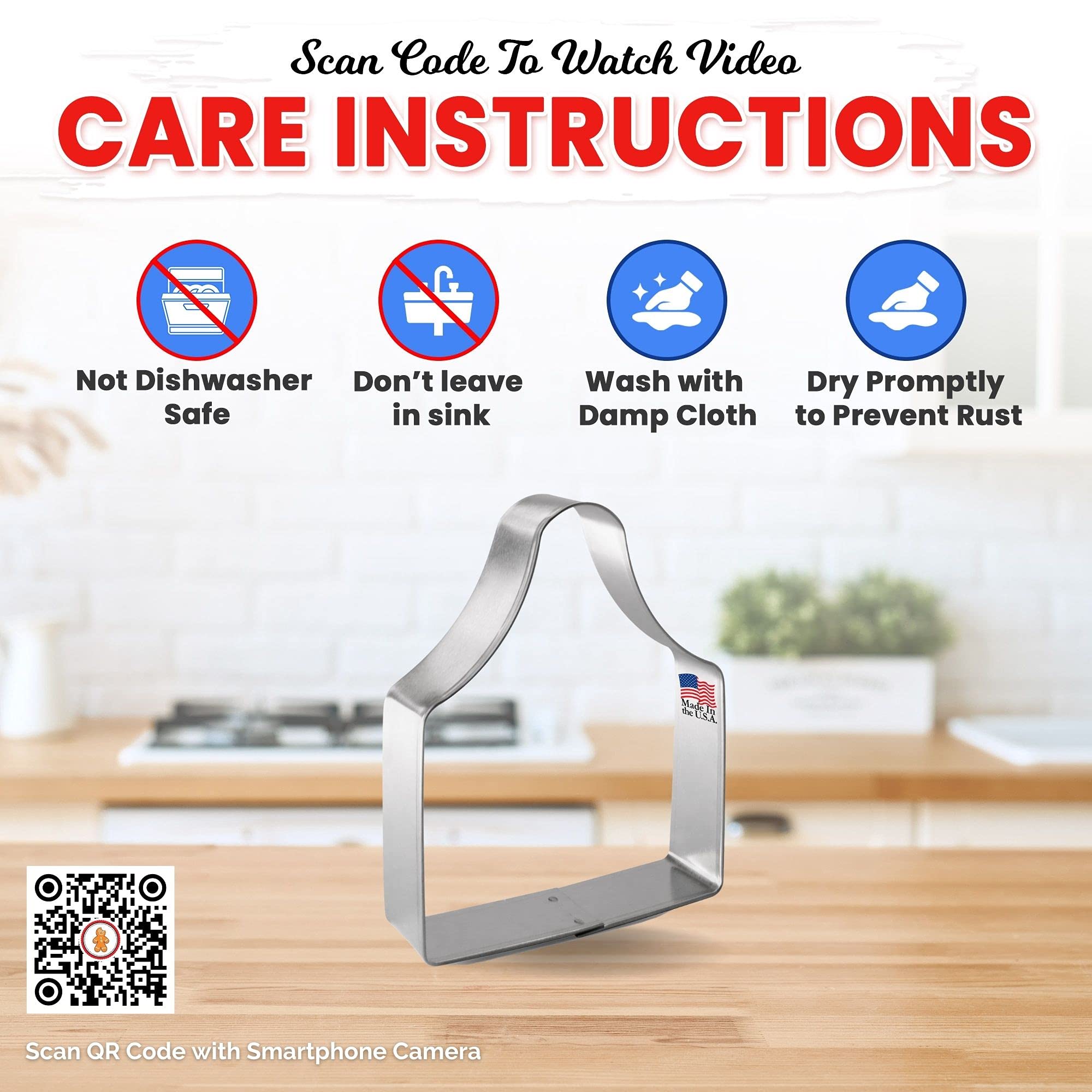 Bread Board Cookie Cutter 4 Inch - Made In The Usa - Foose Cookie Cutters Tin Plated Steel - Ear Tag Cookie Mold