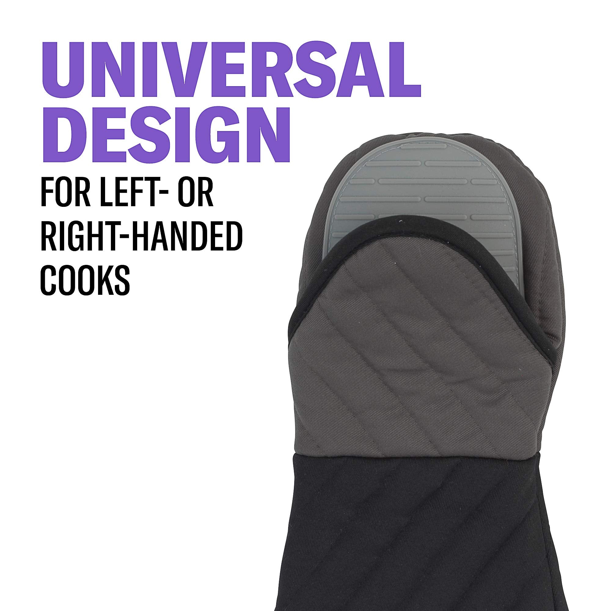 Good Cook Touch Pot Holder Glove, Medium Size, Silicone Grip, Gray, Model 20485