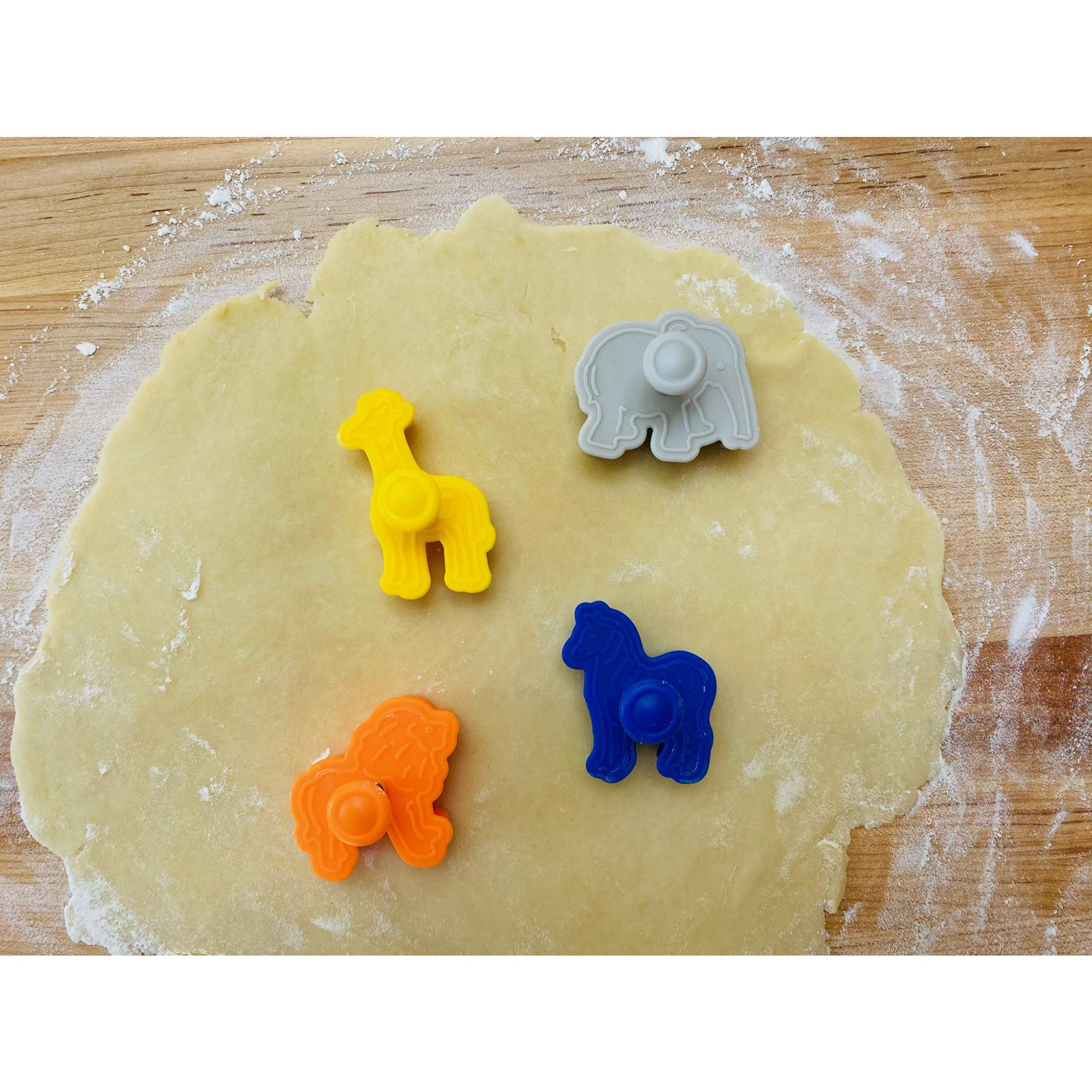 Fox Run Stamp Animal Cookie Cutters, Set Of 4, Safari, Multicolor