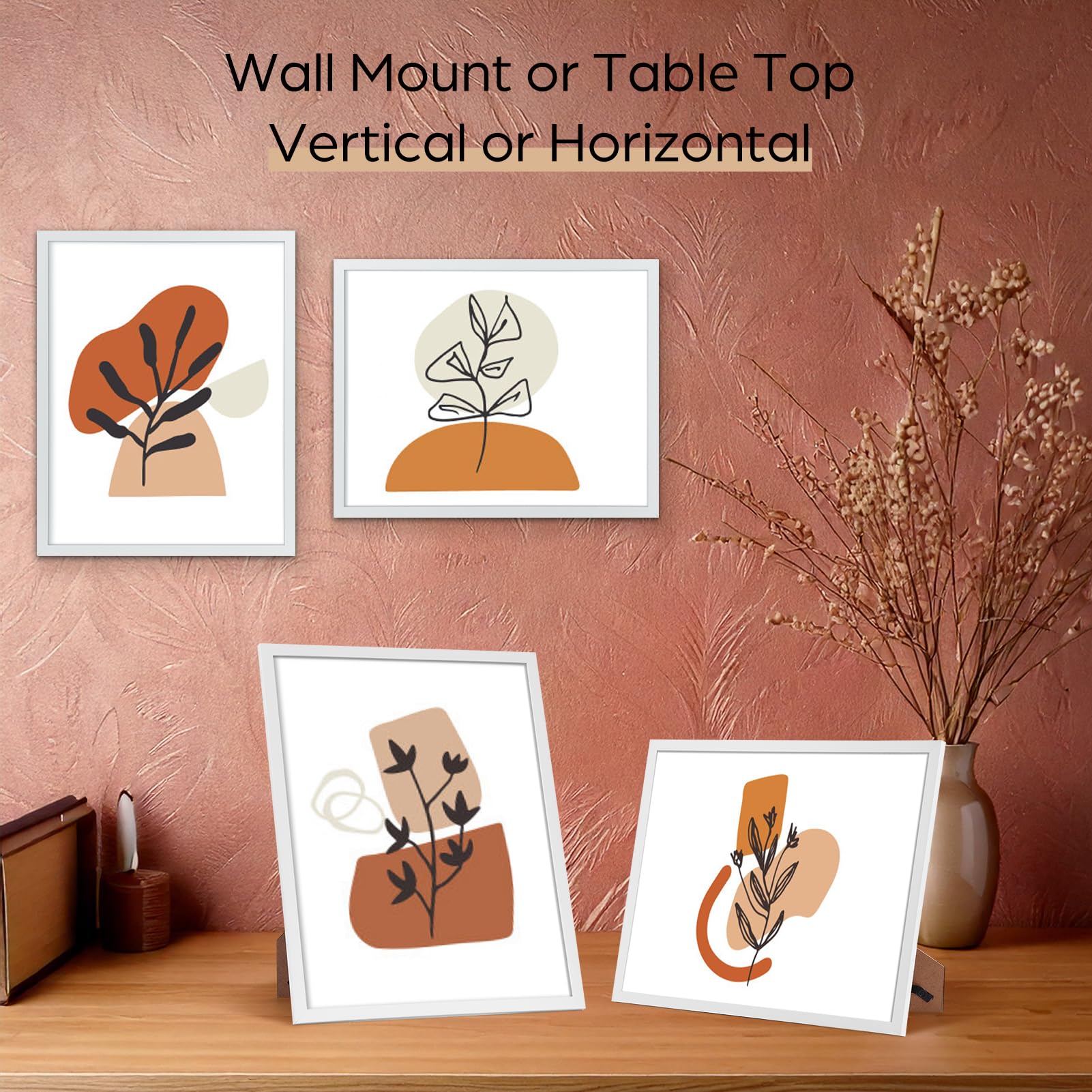 Giftgarden 11x14 Picture Frame White, 11 by 14 Thin Photo Frame for Wall Tabletop Display, Single