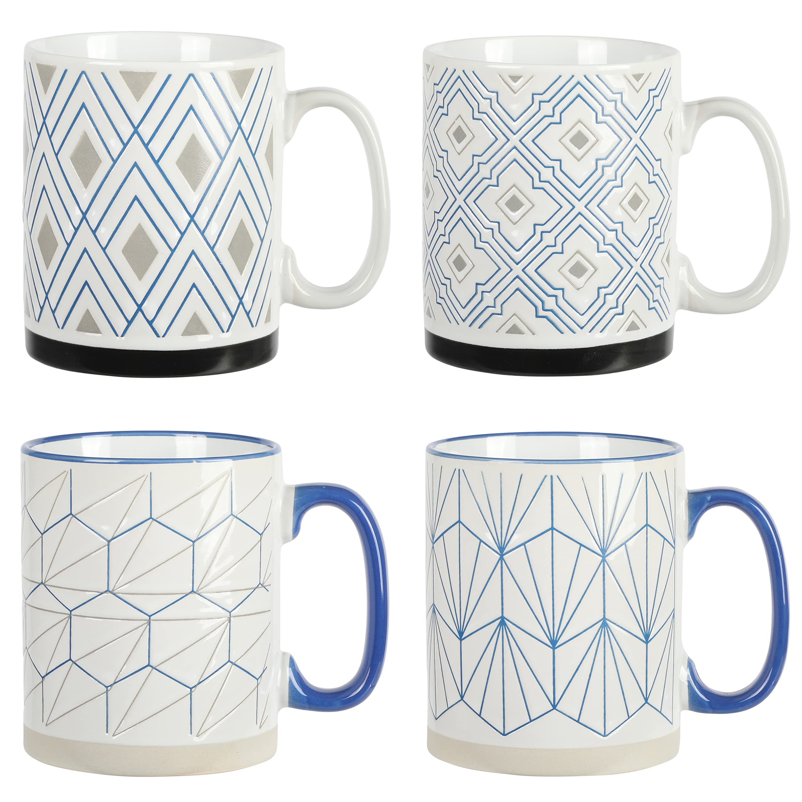 Gibson Home Parkmill 17 OZ 4 Pack Stoneware Mugs