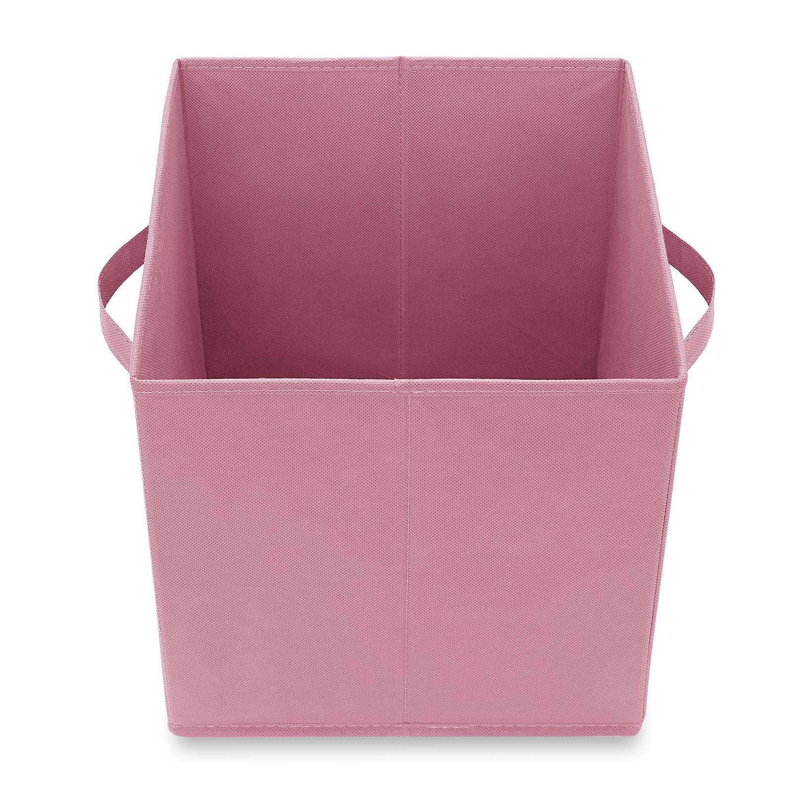 Casafield Set Of 6 Collapsible Fabric Cube Storage Bins, Light Pink - 11'' Foldable Cloth Baskets For Shelves, Cubby Organizers