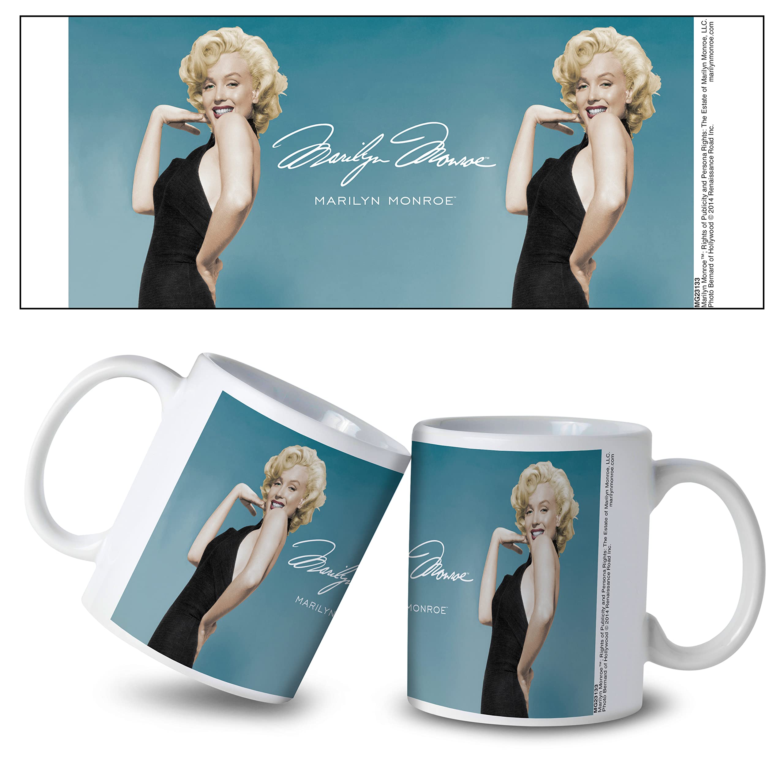 Pyramid America Marilyn Monroe Coffee Mug - Marilyn Monroe Pose Mug - 11 oz. Unique Ceramic Cup for Coffee, Cocoa & Tea Drinkers