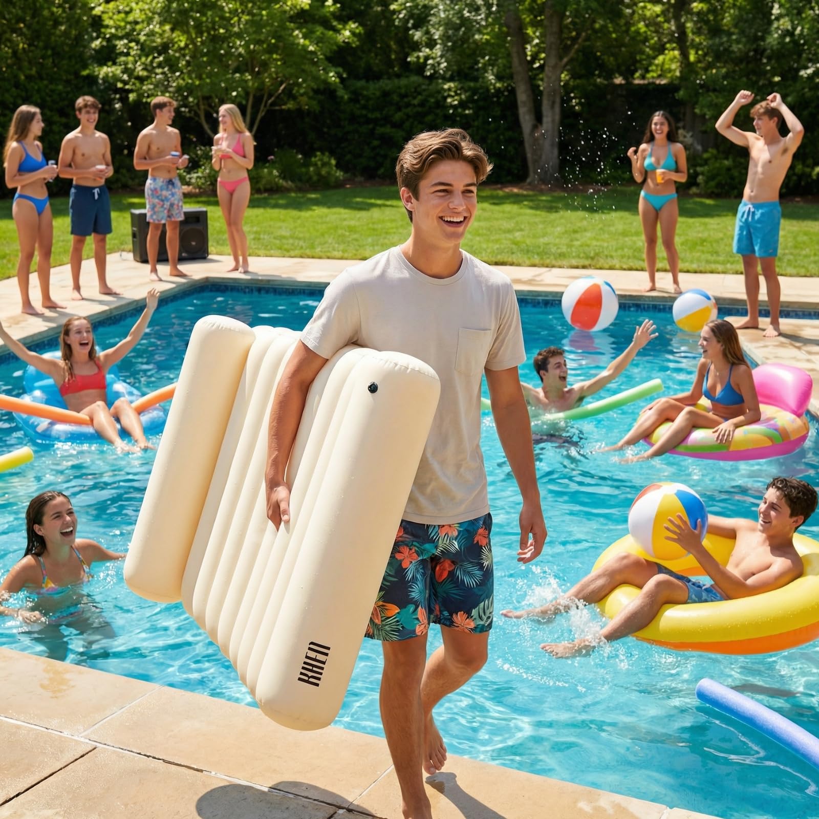 Bubble White Pool Lounger