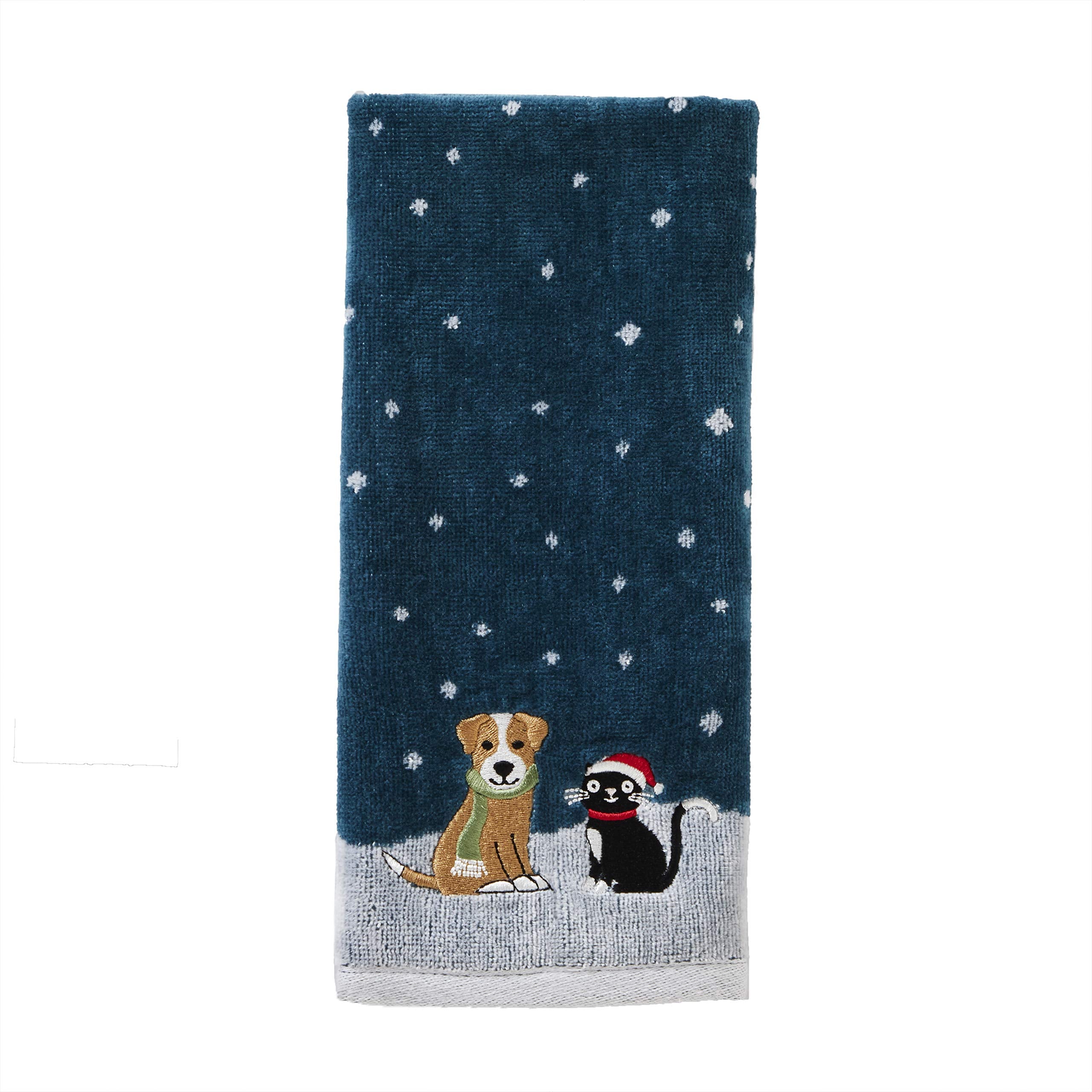 Skl Home Cat & Dog Hand Towel Set, Teal