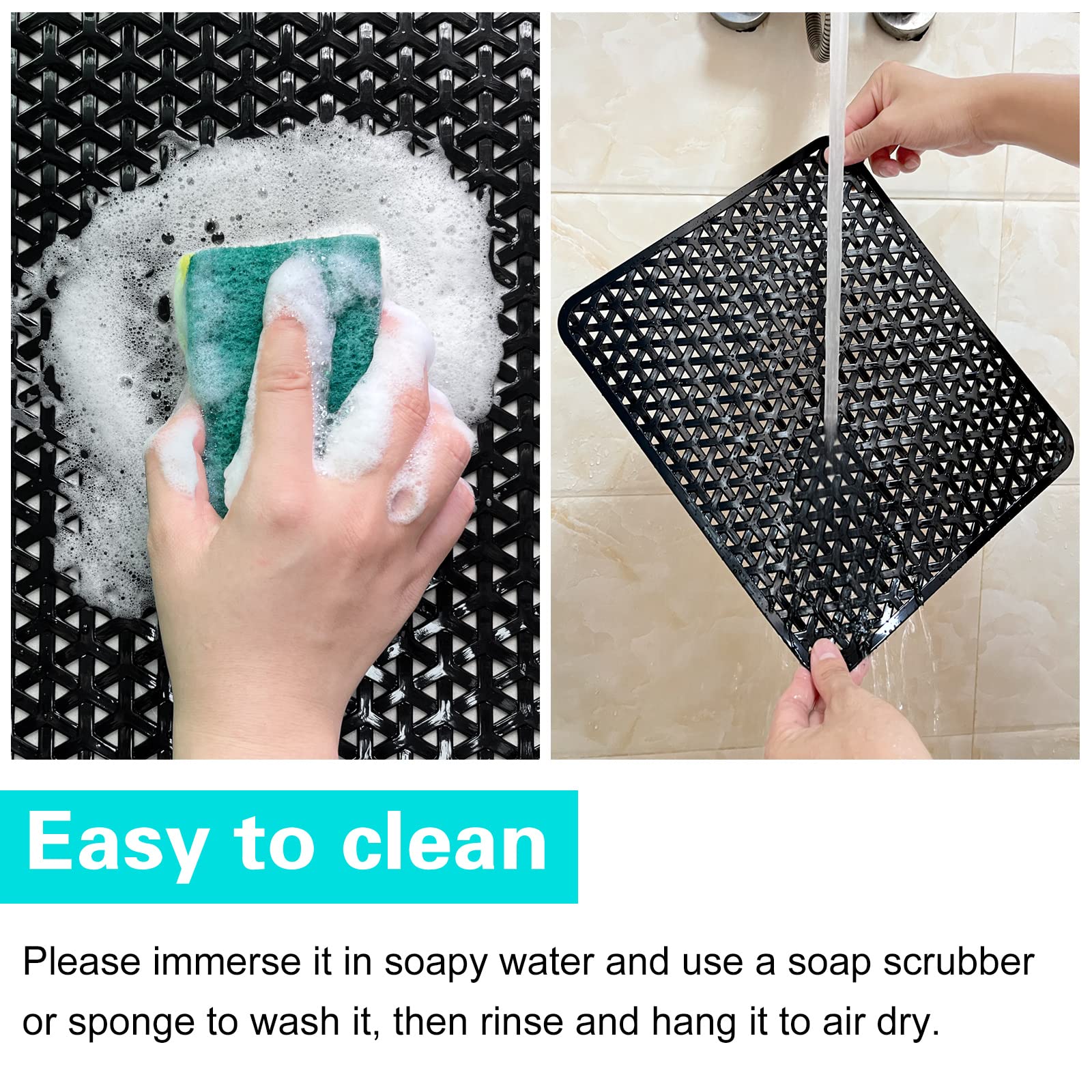 Coopay 2 Pack Kitchen Sink Mat Pvc Eco-Friendly Kitchen Stainless Steel/Porcelain Dish Drying Pad Sink Protector For Bottom Of K