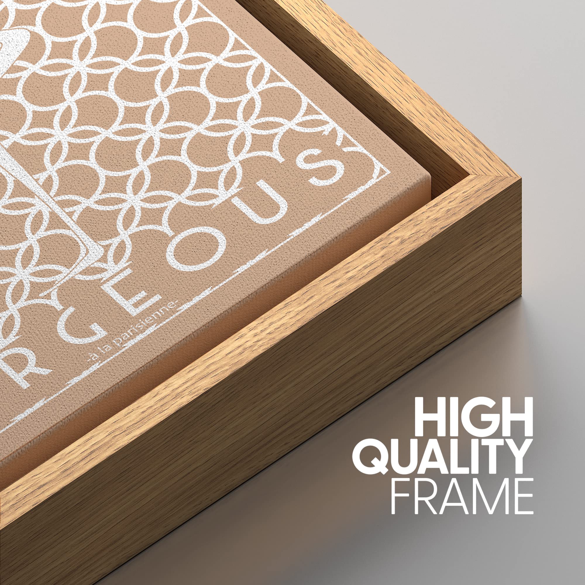 Signwin Framed Canvas Print Wall Art Set Paris Deer, Flamingo, Ostrich Pattern Nature Animals Illustrations Modern Art Rustic Gr