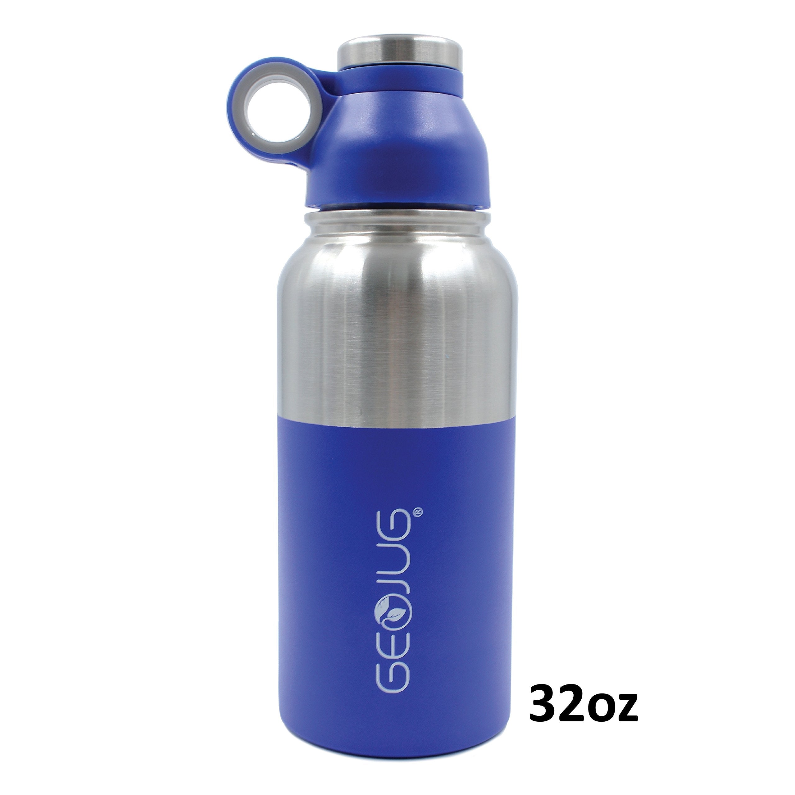 Geojug Stainless Steel Vacuum-Insulated Water Bottle (24-Oz.; Black)