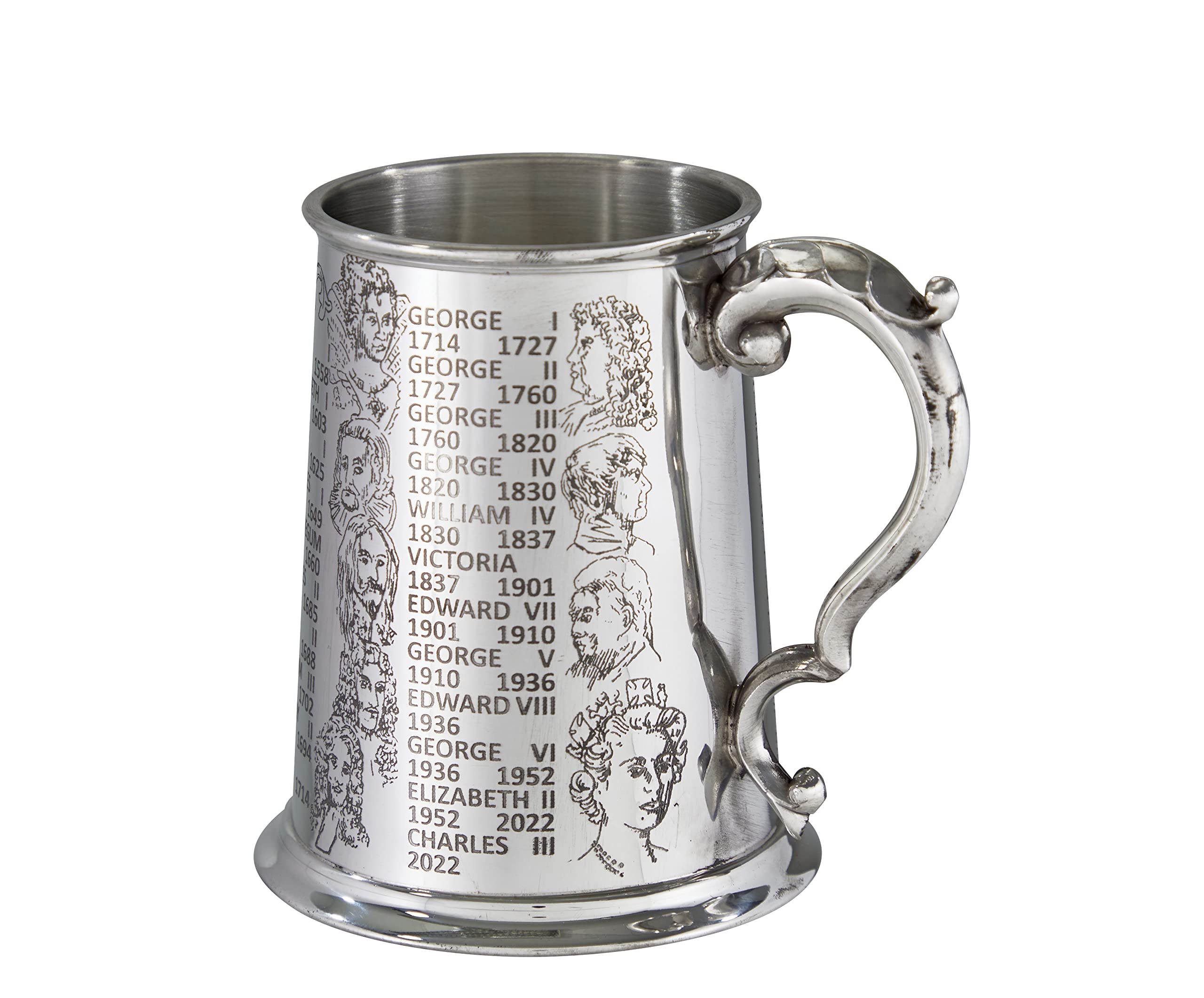 Great Gifts Uk Wentworth Pewter- Kings And Queens Pewter Tankard