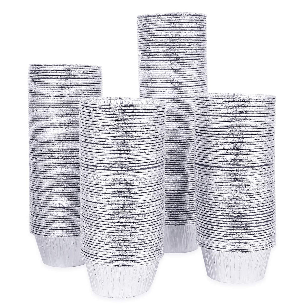 Kingrol 300 Pack Aluminum Foil Ramekins, 4 Oz Disposable Baking Cups For Tart, Cupcake, Souffle, Appetizer