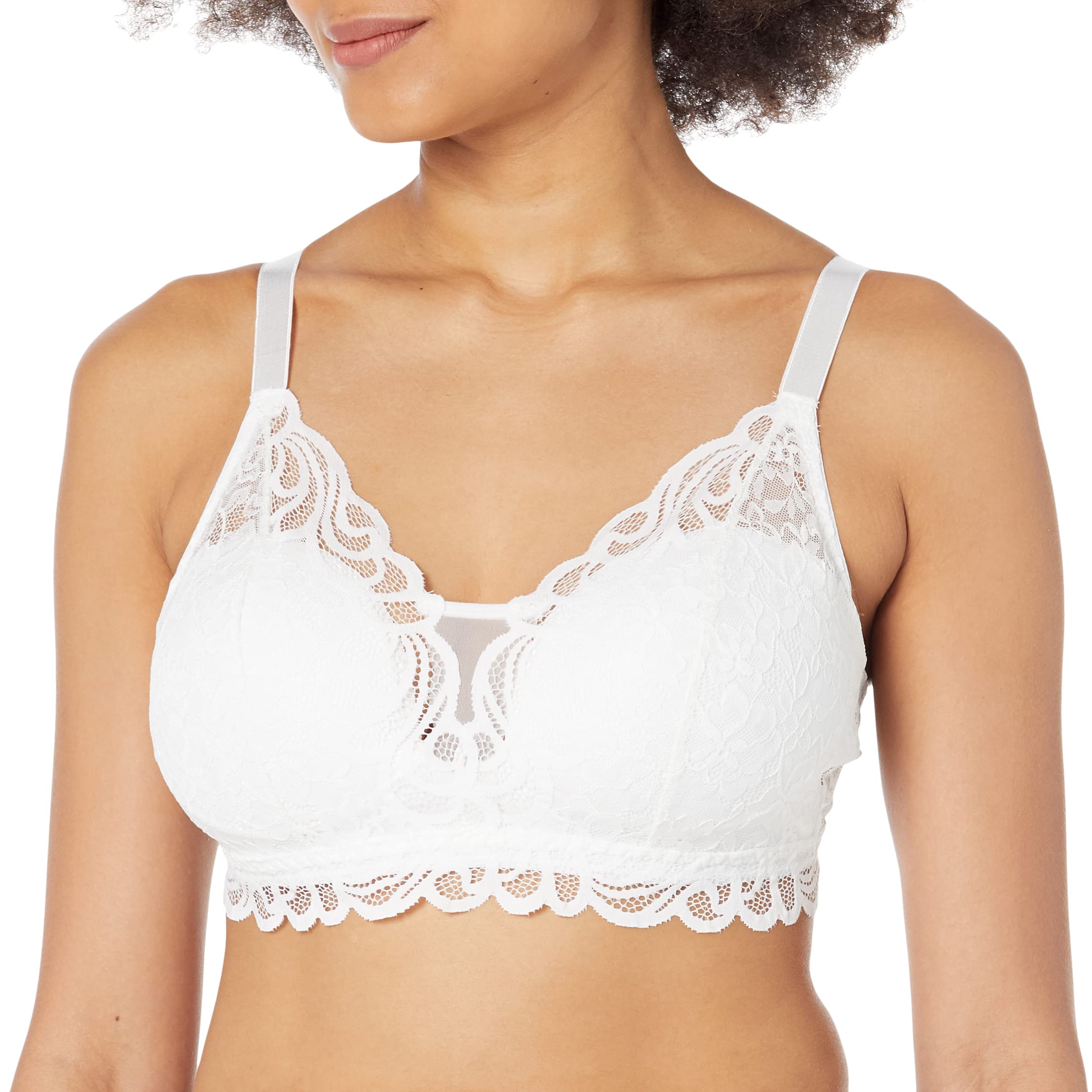 Bali Lace Desire Wireless Bra, Full-Coverage Wirefree Bra, Comfortflex Fit Convertible Bra For Everyday Wear (Sizes S To 2Xl), W