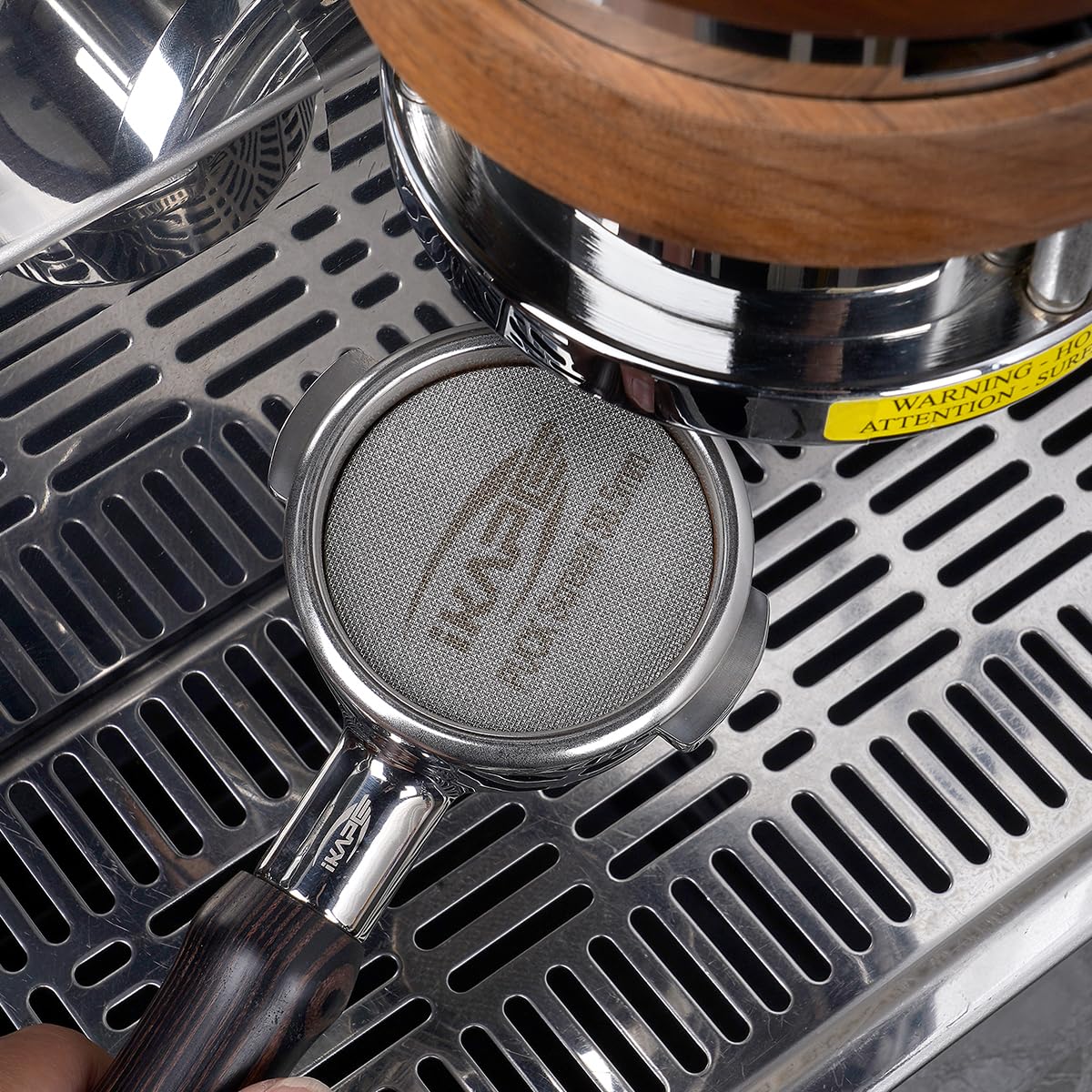 58Mm Espresso Dosing Funnel And Puck Screen Set, Magnetic Espresso Dosing Ring, Reusable Stainless Steel 58Mm Coffee Filter Comp