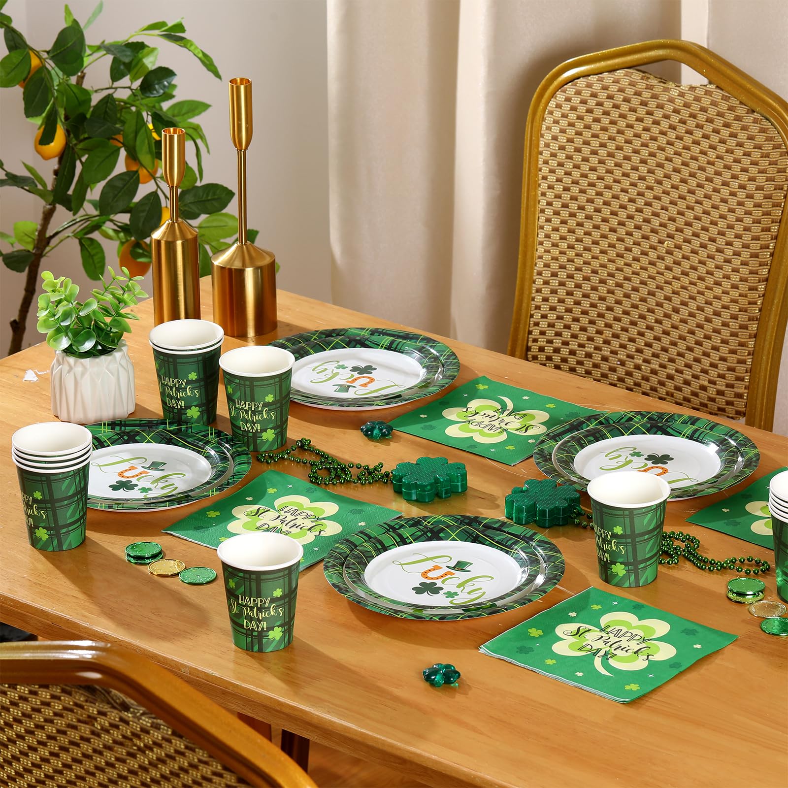 Hushee 200 Pcs Valentine'S Day Party Supplies Serves 50 Disposable Tableware Set 7''/ 9'' Paper Dessert Plates Napkins Paper Cup