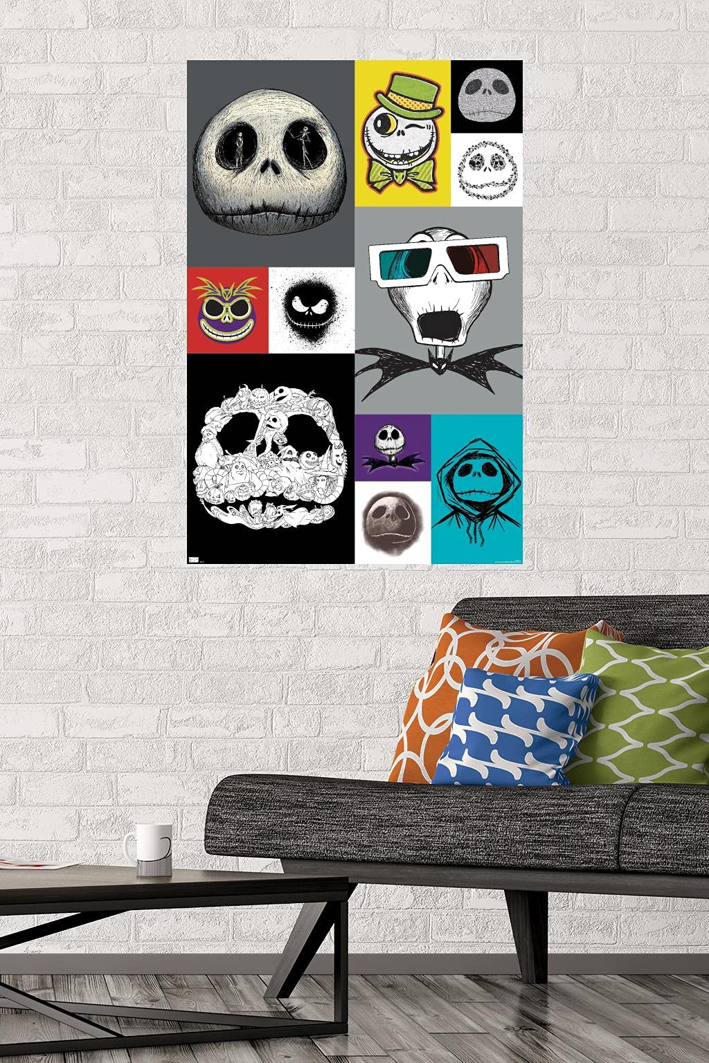 Trends International Disney Tim Burton'S The Nightmare Before Christmas - Jack Grid Wall Poster, 22.37'' X 34.00'', Unframed Ver