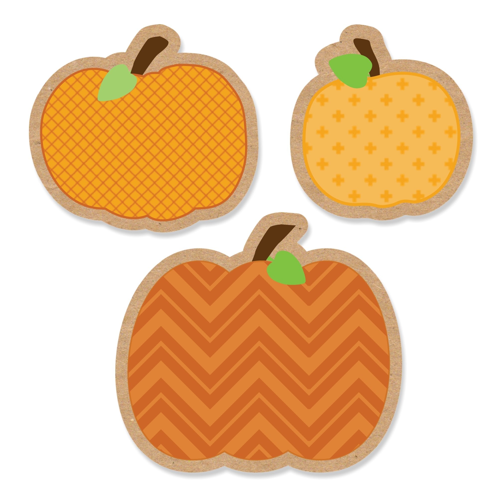 Big Dot Of Happiness Pumpkin Patch - Diy Shaped Fall, Halloween Or Thanksgiving Party Cut-Outs - 24 Count
