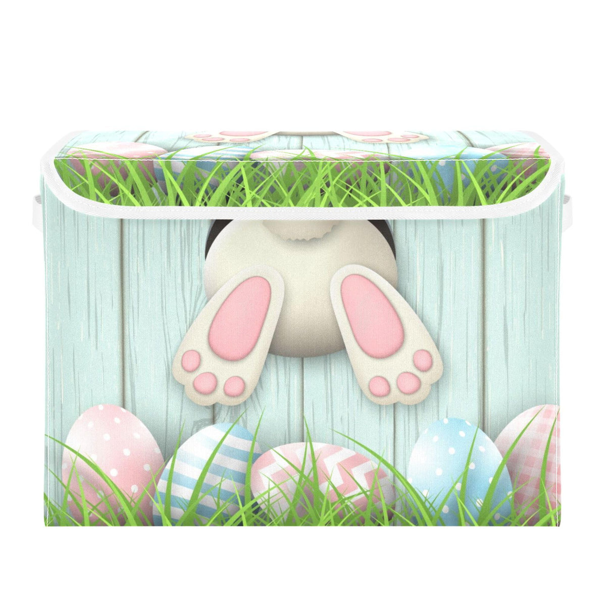 Easter Rabbit Storage Box Xigua Easter Bunny Storage Bins With Lids And Carrying Handle,Foldable ...