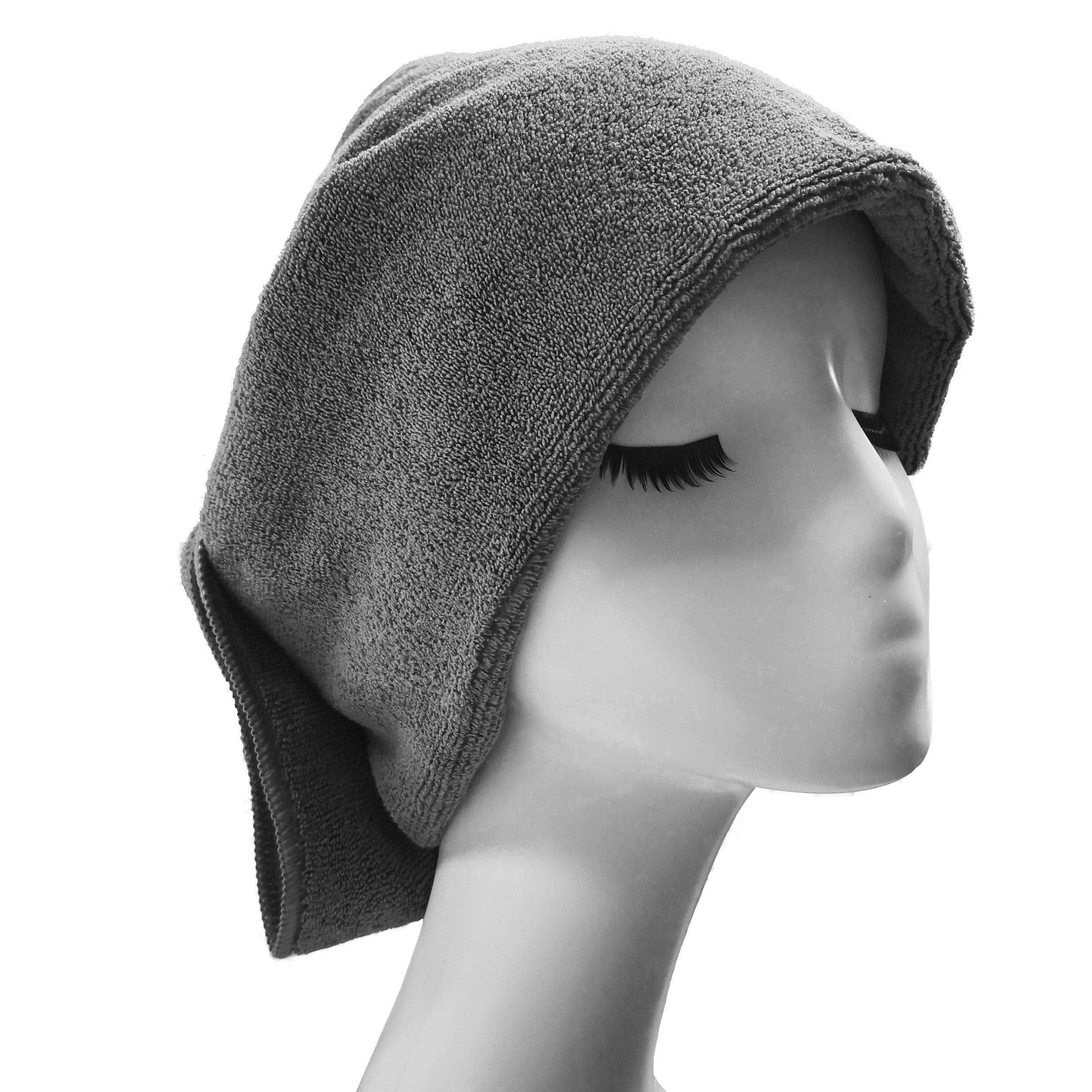 POLYTE Professional Quick Dry Lint Free Microfiber Hair Drying Salon Towel, 20 x 40 in, 2 Pack (Dark Gray)