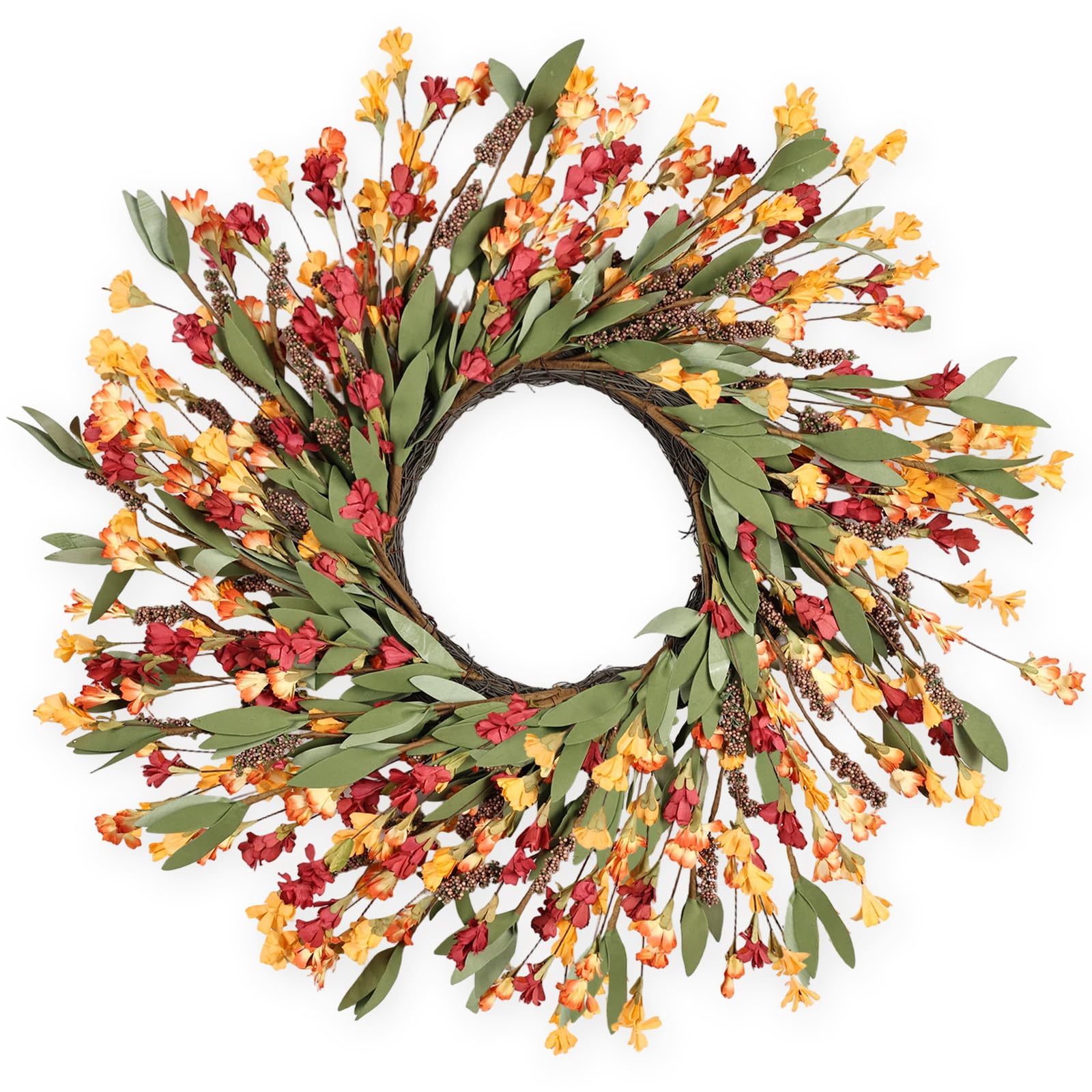 Fall Wreaths for Front Door Outside 24 inch Fall Door Wreath Fall Decorations for Home Decor Autumn Wreath for Fall Front Porch 