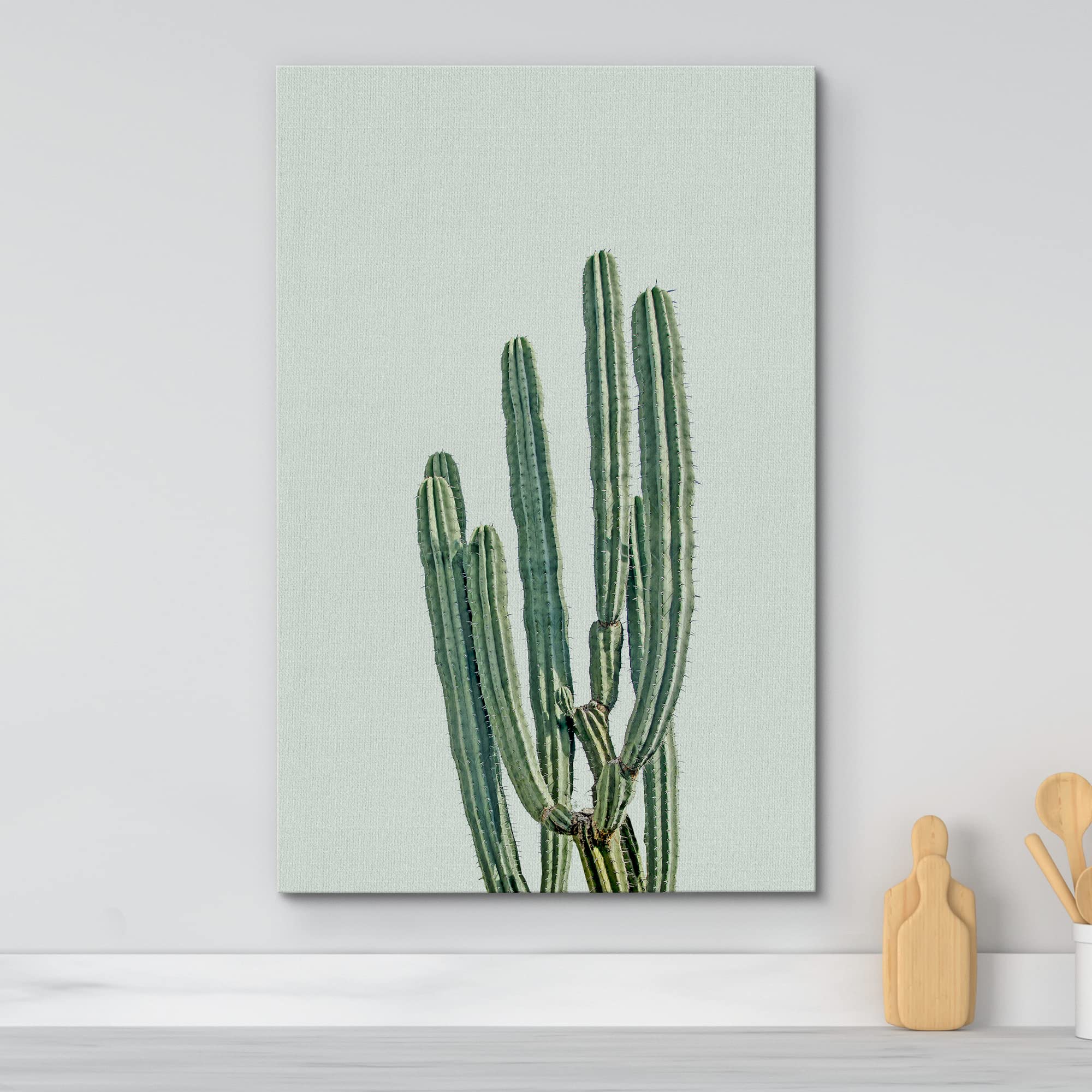 Wall26 Canvas Print Wall Art Southwestern Green Desert Cactus Floral Plants Photography Realism Rustic Closeup Colorful Multicol