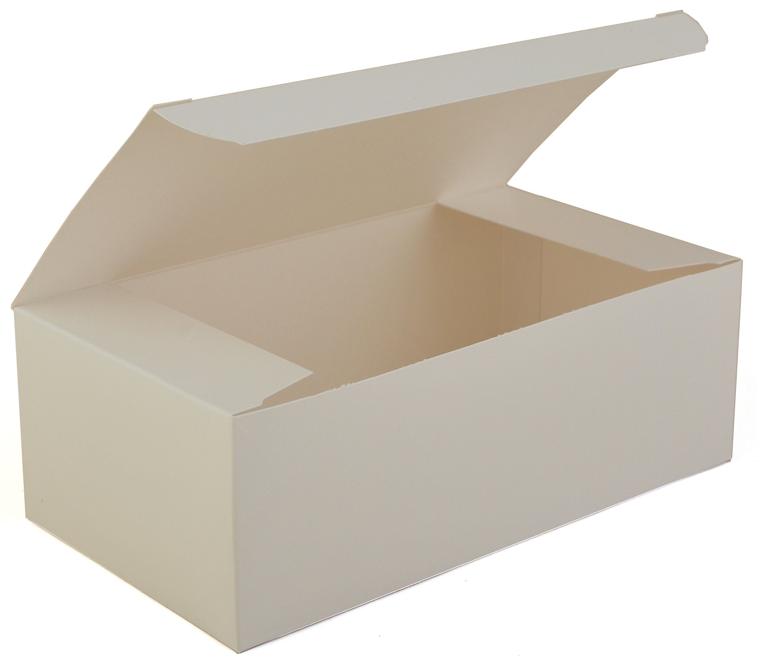 Southern Champion Tray 2729 Paperboard White Carry-Out Boxes, Tuck Top, 8-7/8'' Length X 4-7/8'' Width X 3-1/2'' Height (Case Of