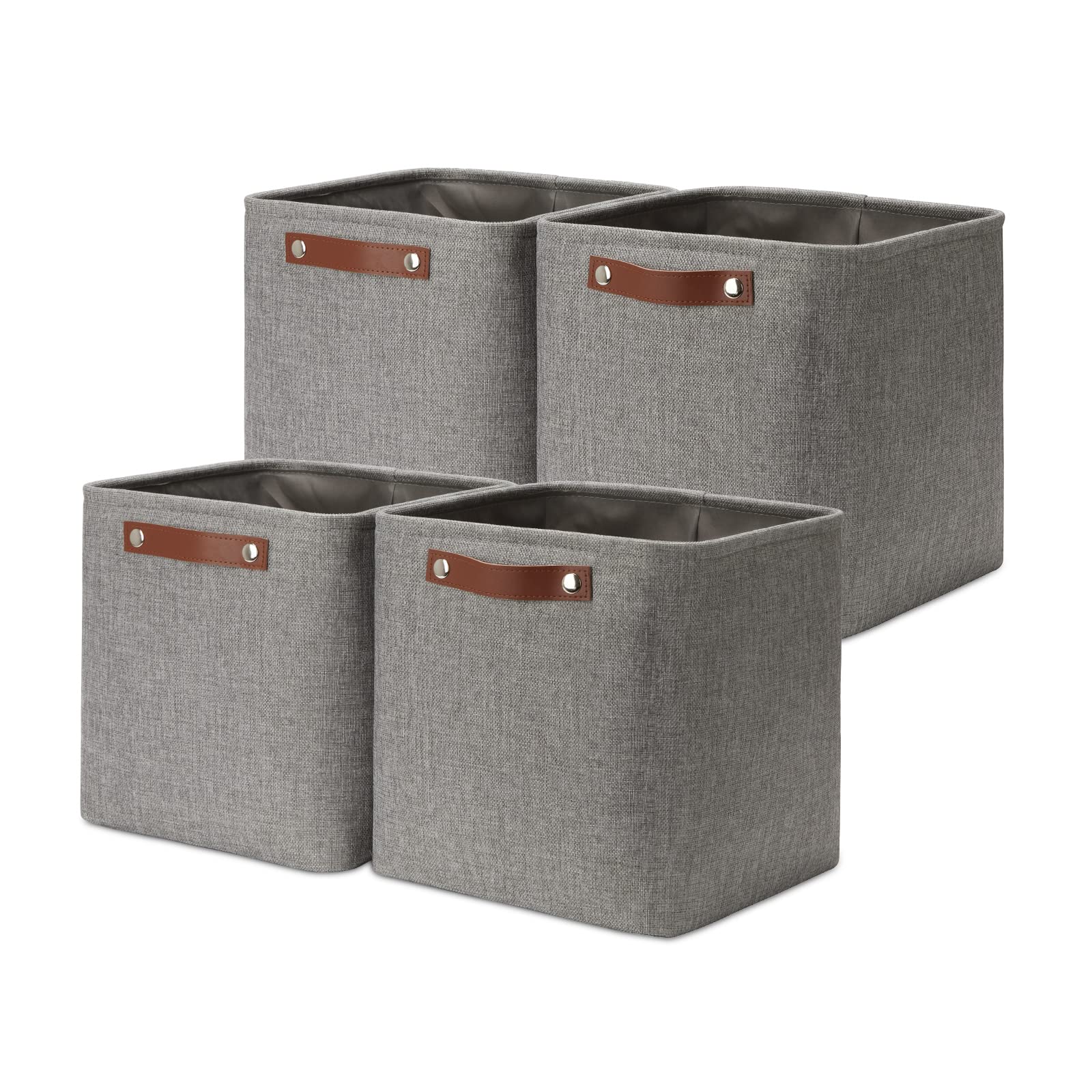Dullemelo Square Storage Cubes Baskets For Gifts Empty, 11 Inch Cube Stroage Bins Linen Closet Organizers And Storage Baskets Fo