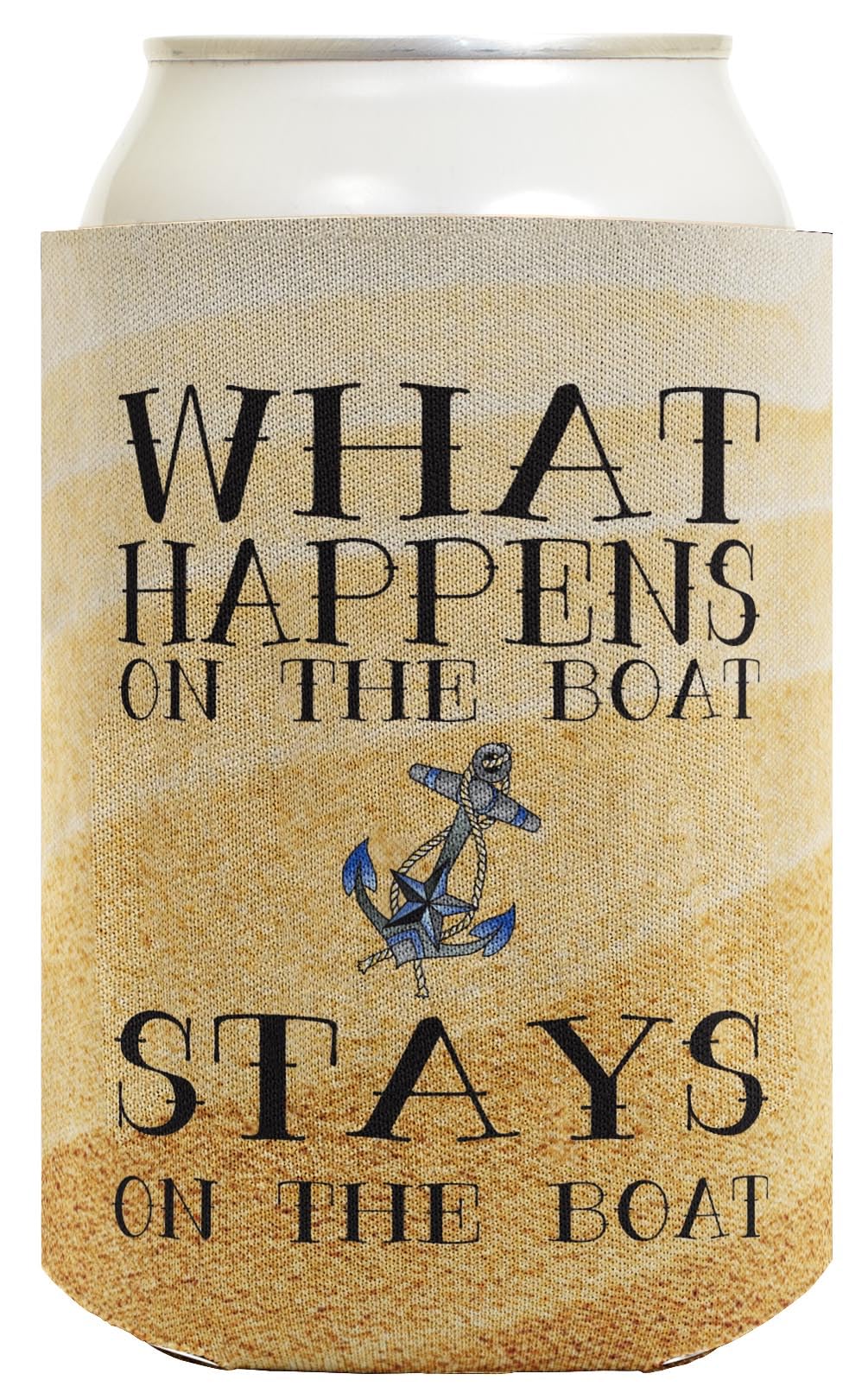 Nautical Coolie What Happens On The Boat Stays On The Boat 2-Pack Can Drink Thermocoolers