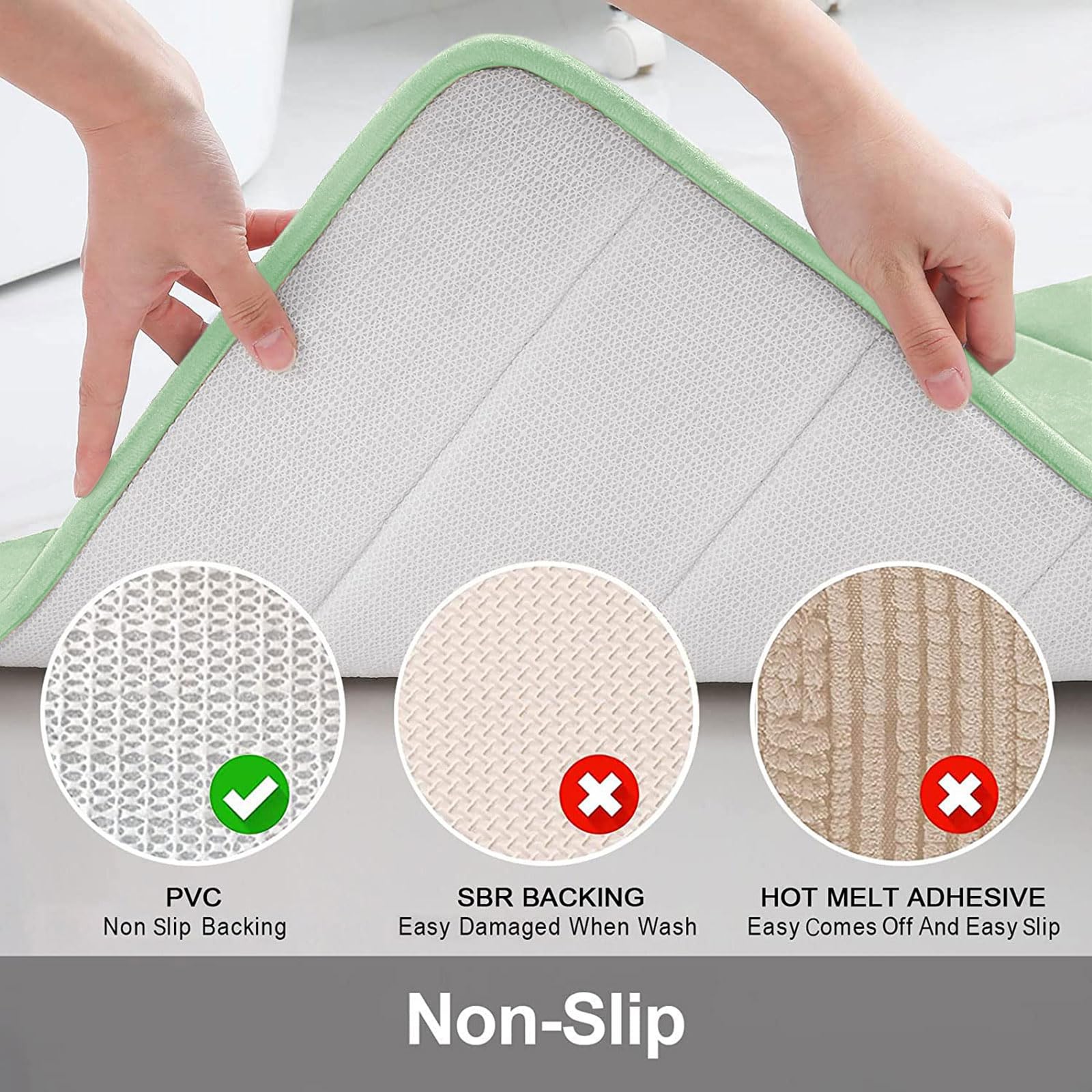 Buganda Memory Foam Bath Mat Rug, 40'' X 32'', Ultra Soft And Non-Slip Bathroom Rugs, Water Absorbent And Machine Washable Bath